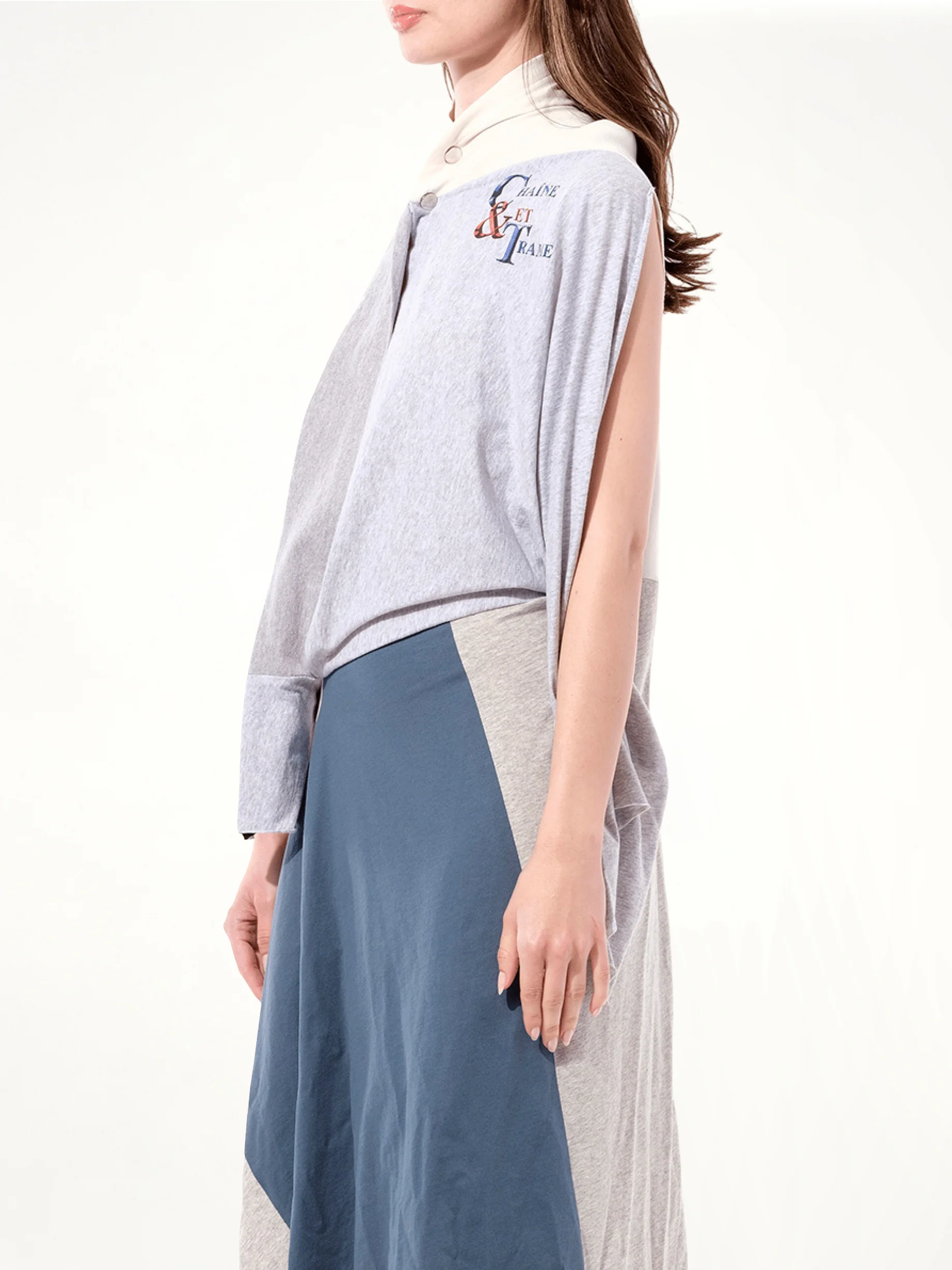 Asymmetric Dress in Ecru - Image 5
