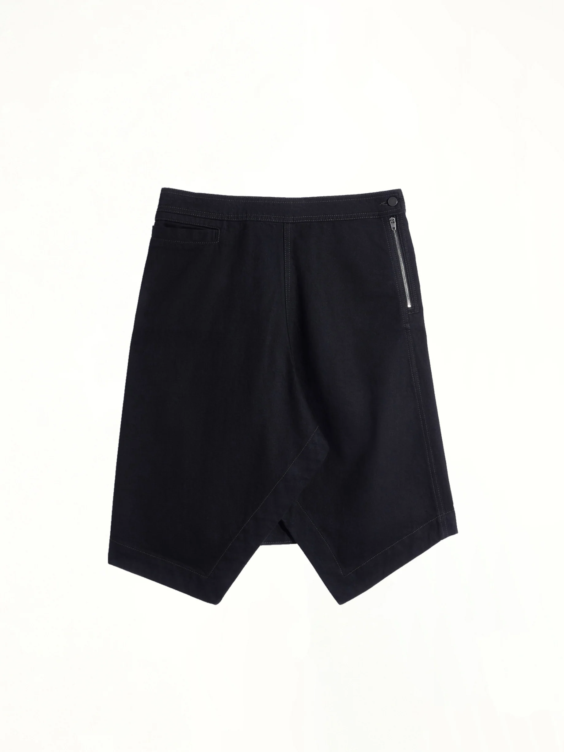 Asymmetric Short Skirt in Black - Image 2