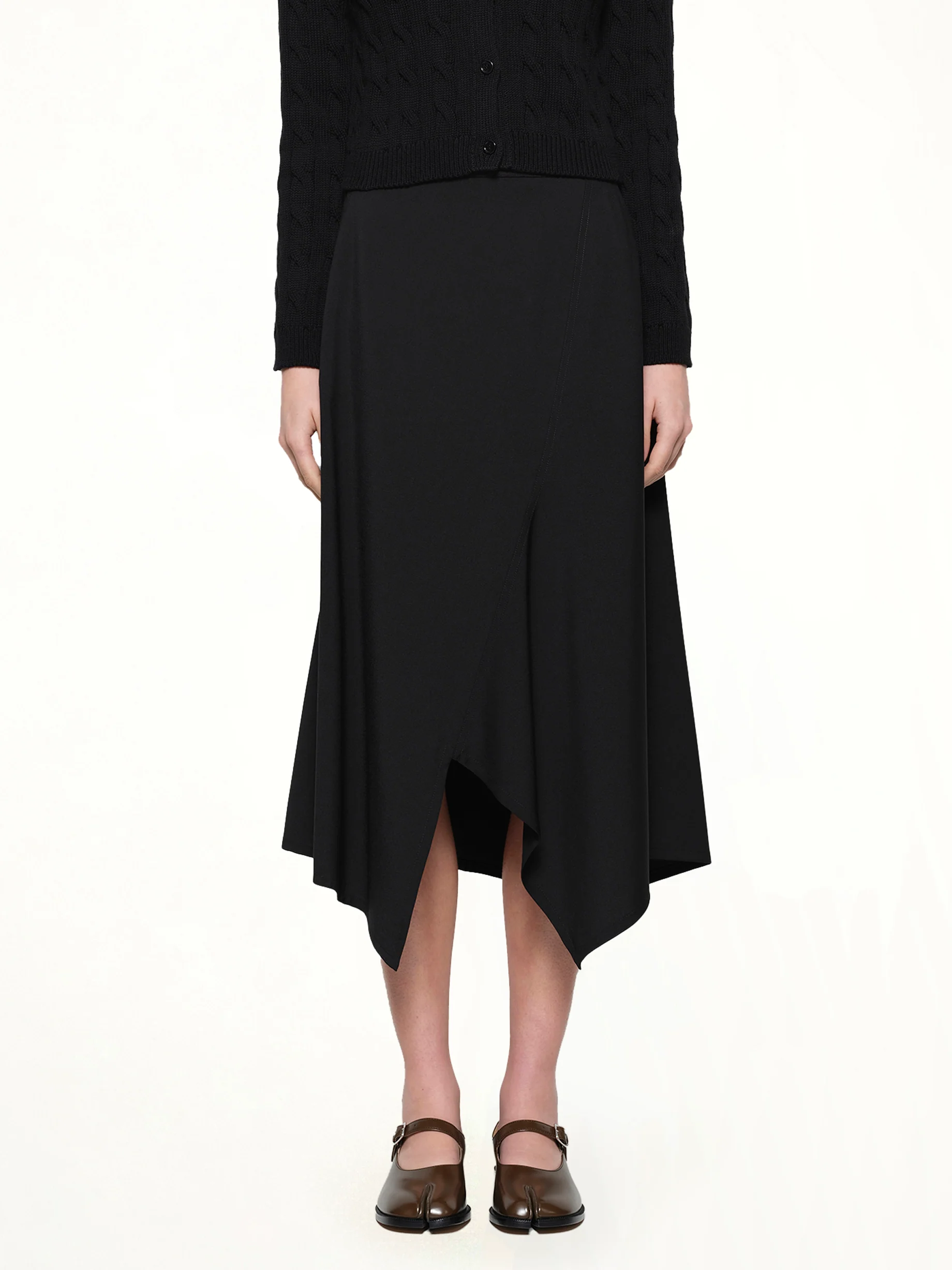 Asymmetric Skirt in Black