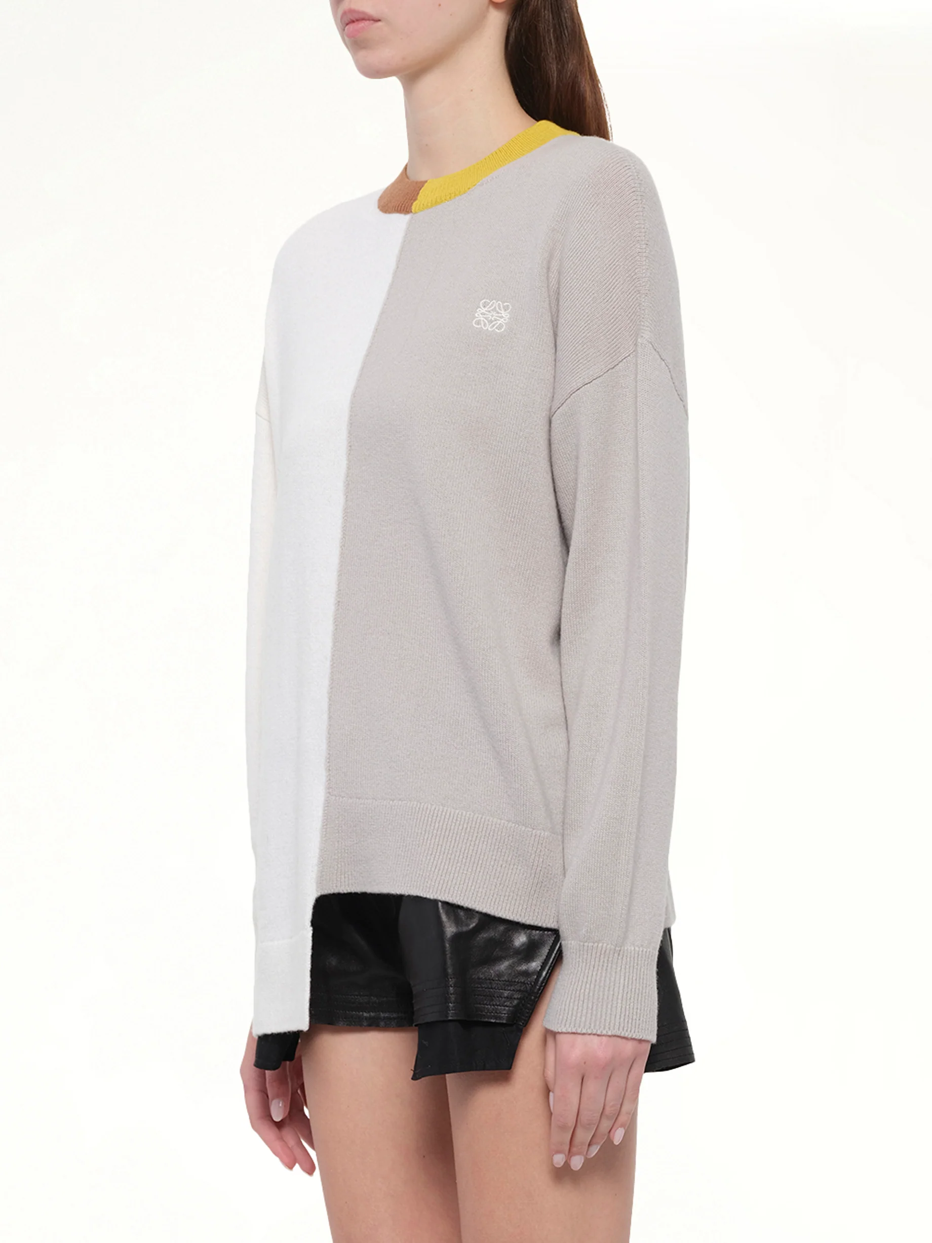 Asymmetric Sweater in Mustard/Bronze - Image 3