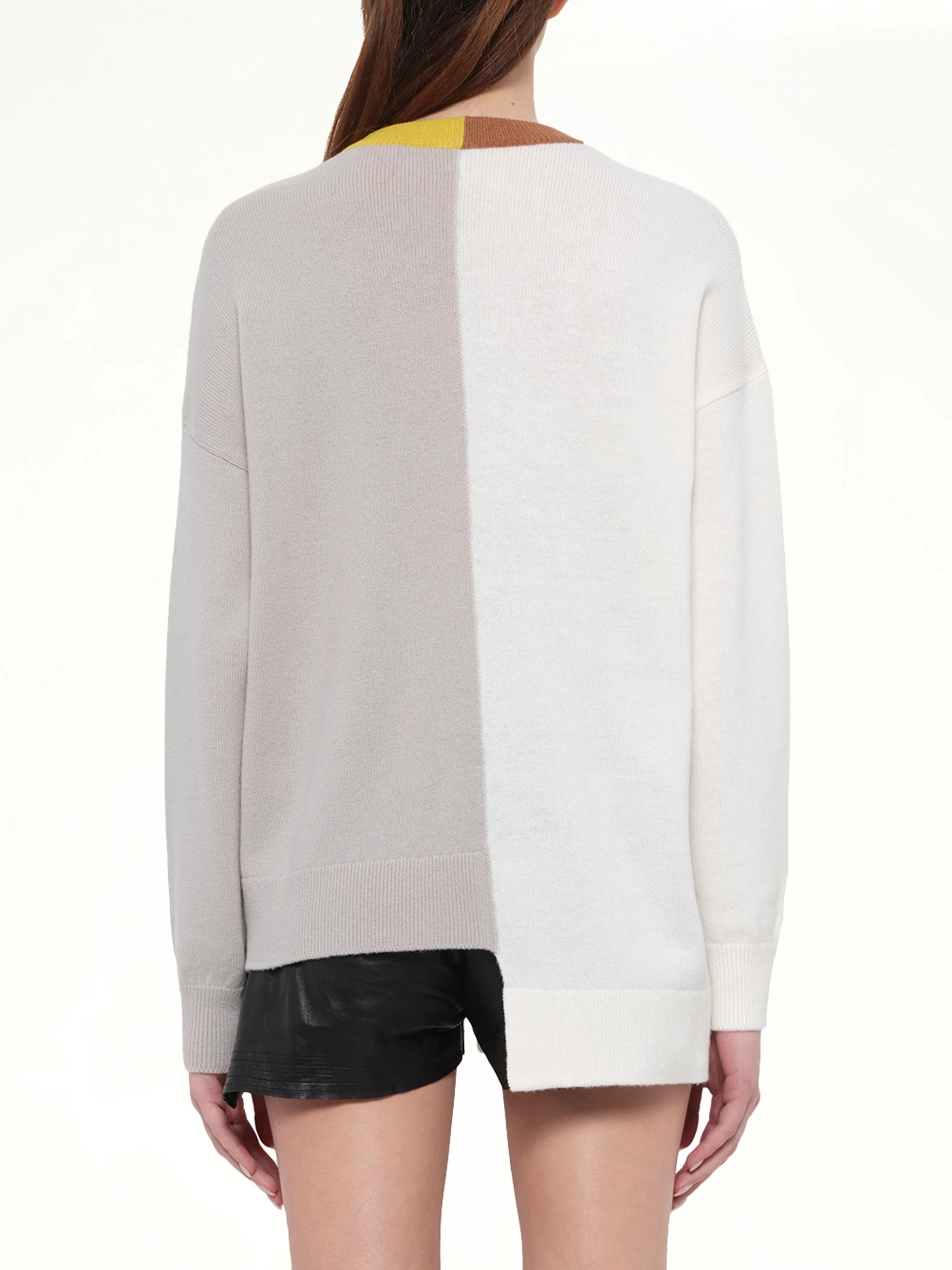 Asymmetric Sweater in Mustard/Bronze - Image 5