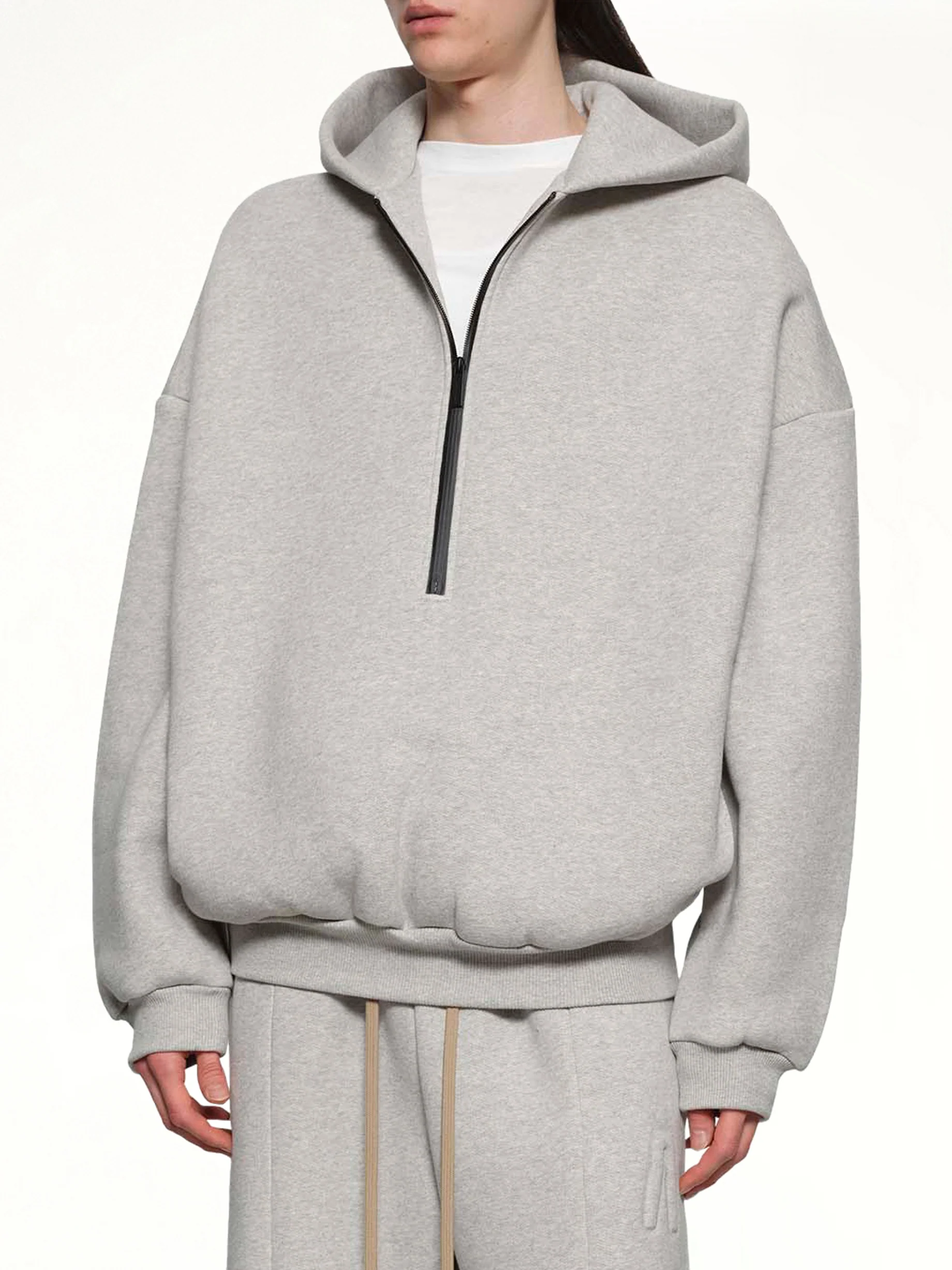Athletic Halfzip Hoodie in Grey - Image 6