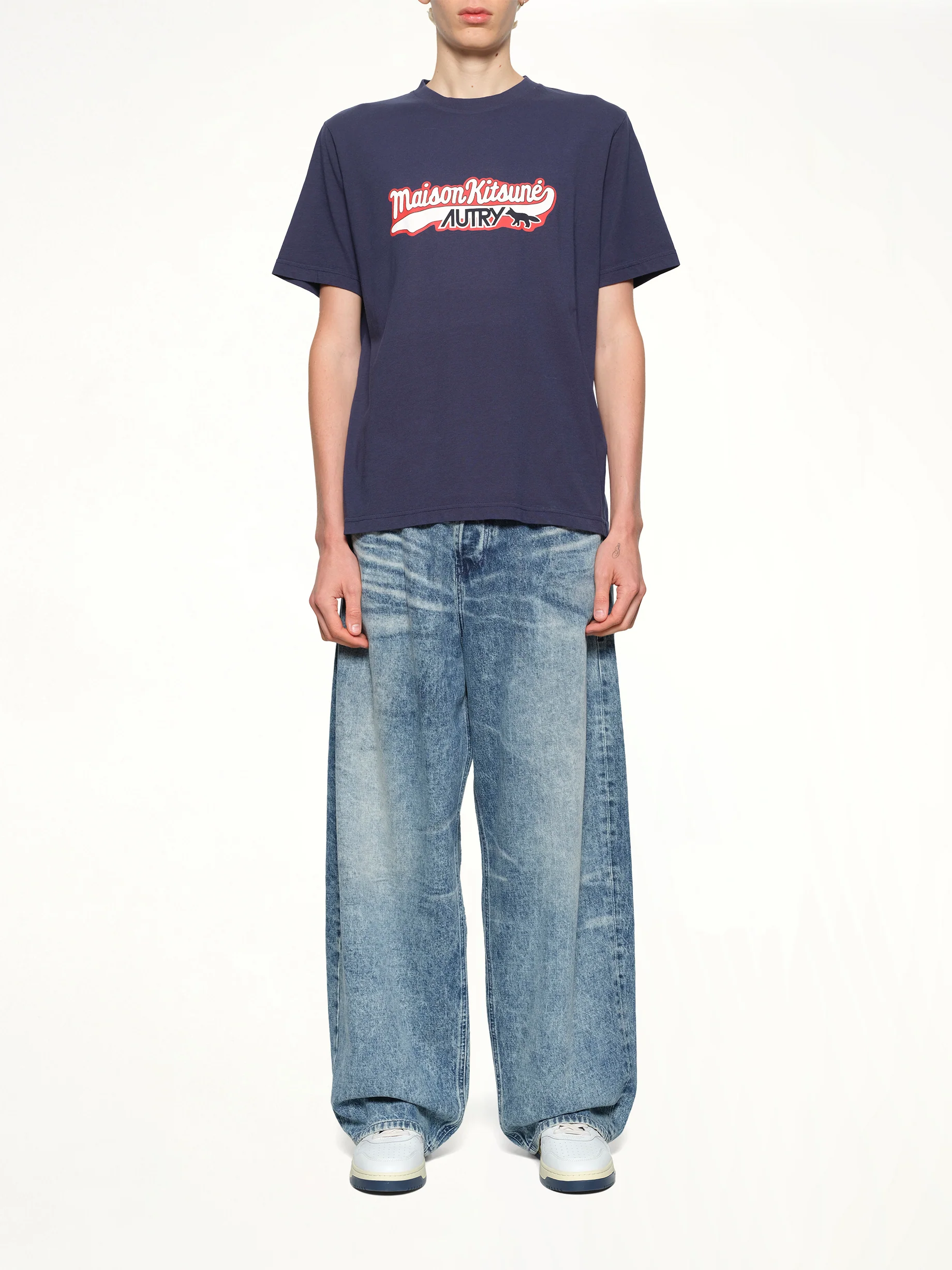 Autry x Maison Kitsune T-Shirt in Blue - Image 7
