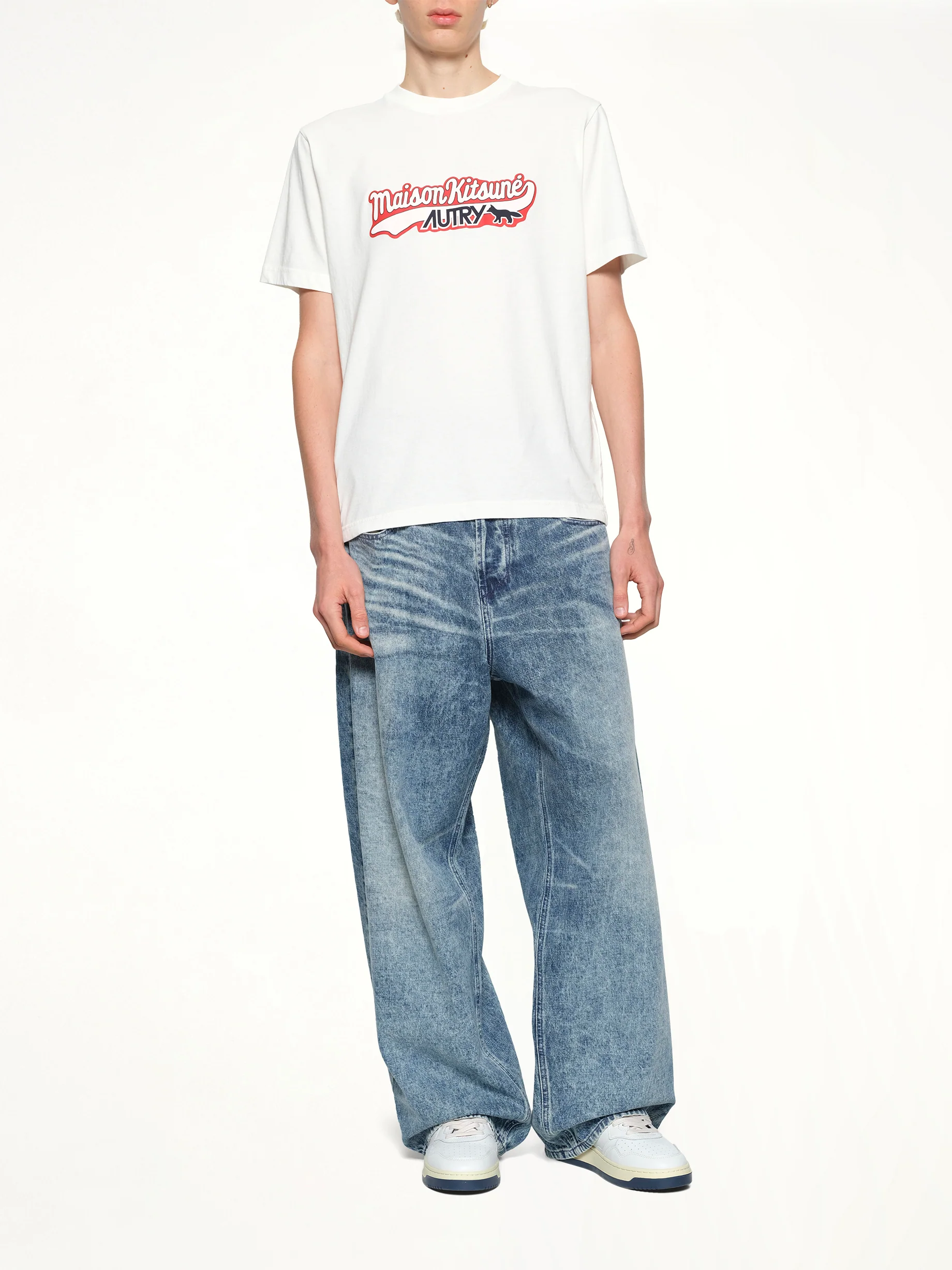 Autry x Maison Kitsune T-Shirt in White - Image 4