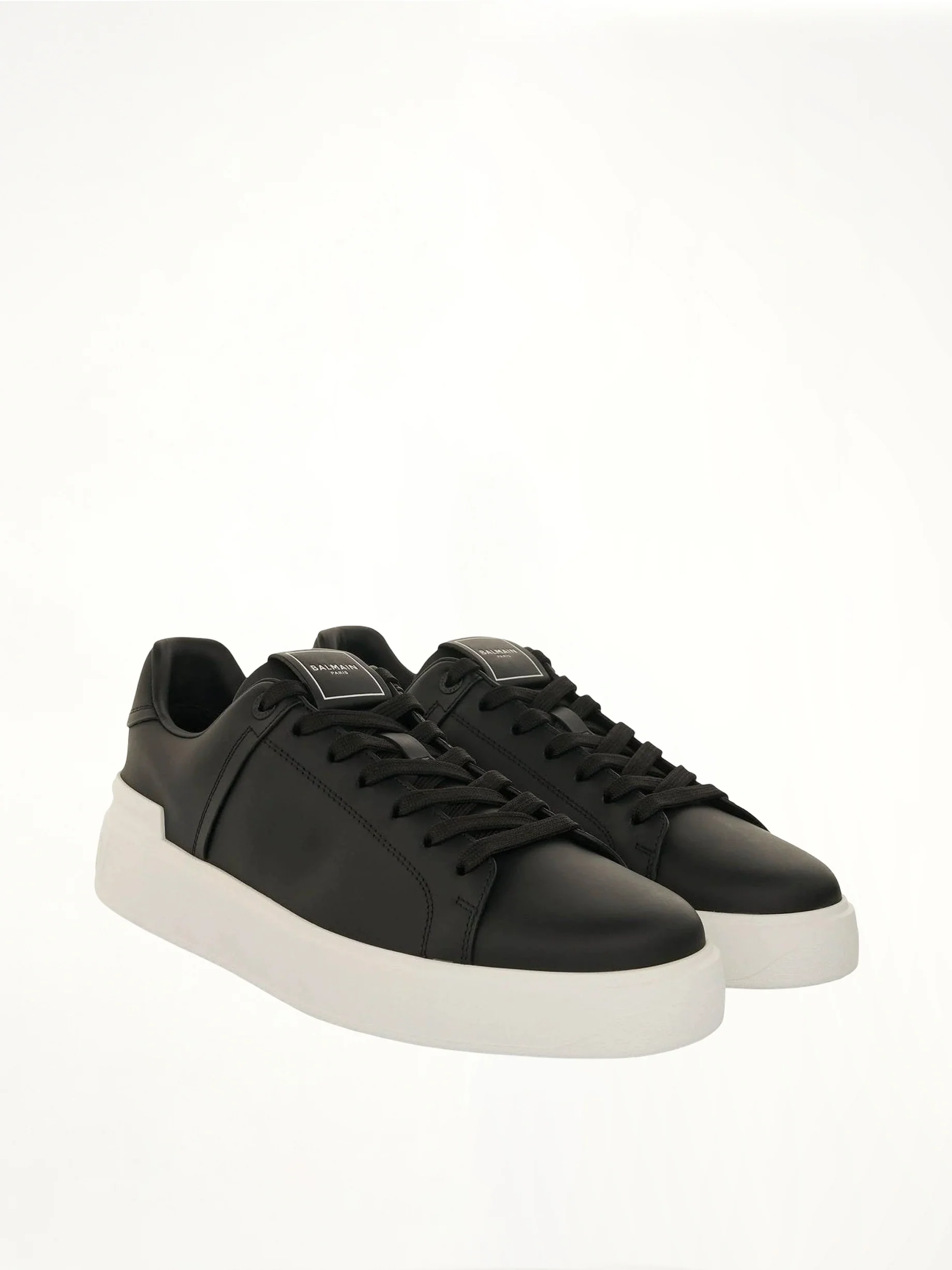 B-Court Calfskin Sneaker in Black/White - Image 2