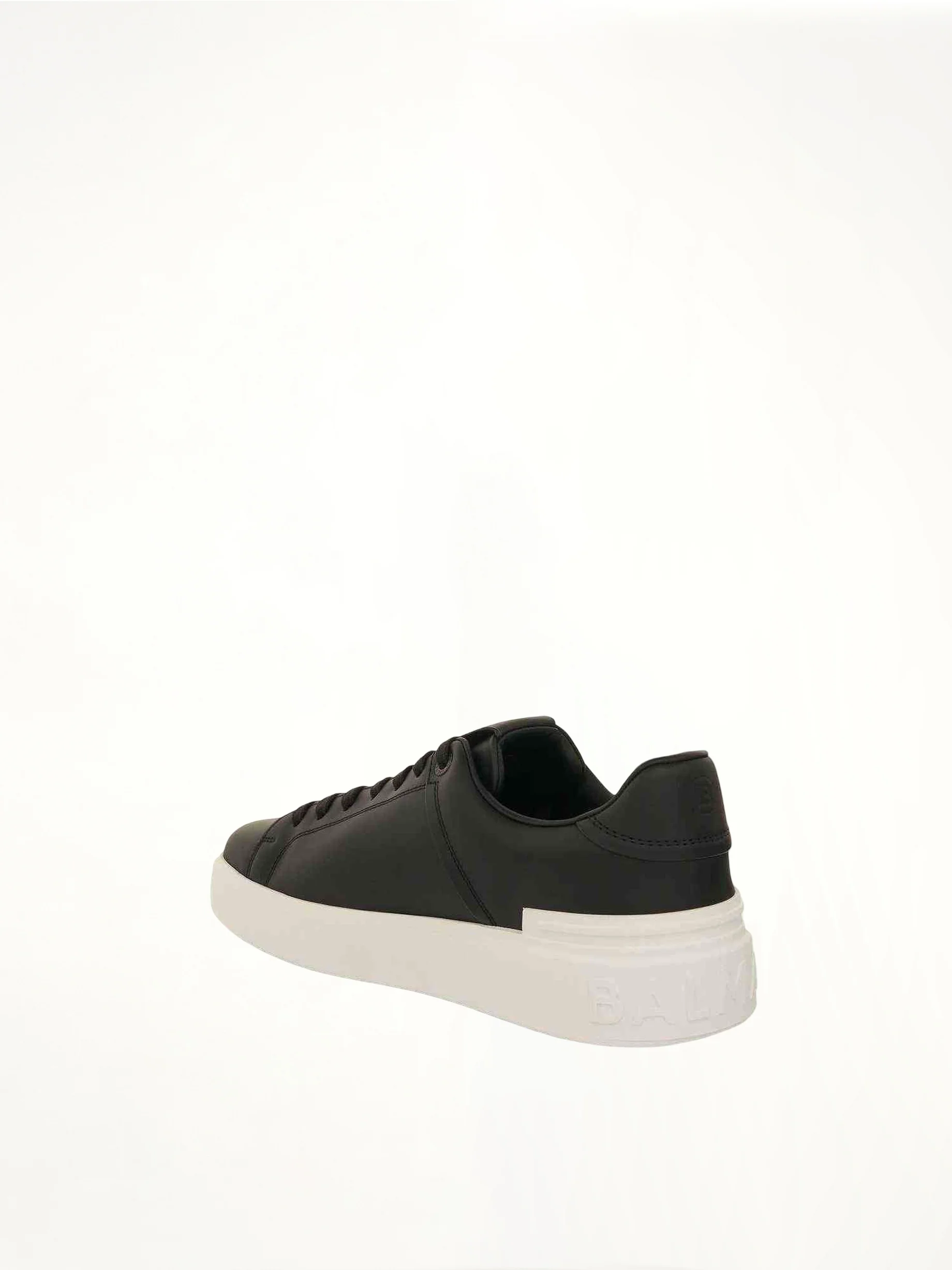 B-Court Calfskin Sneaker in Black/White - Image 3