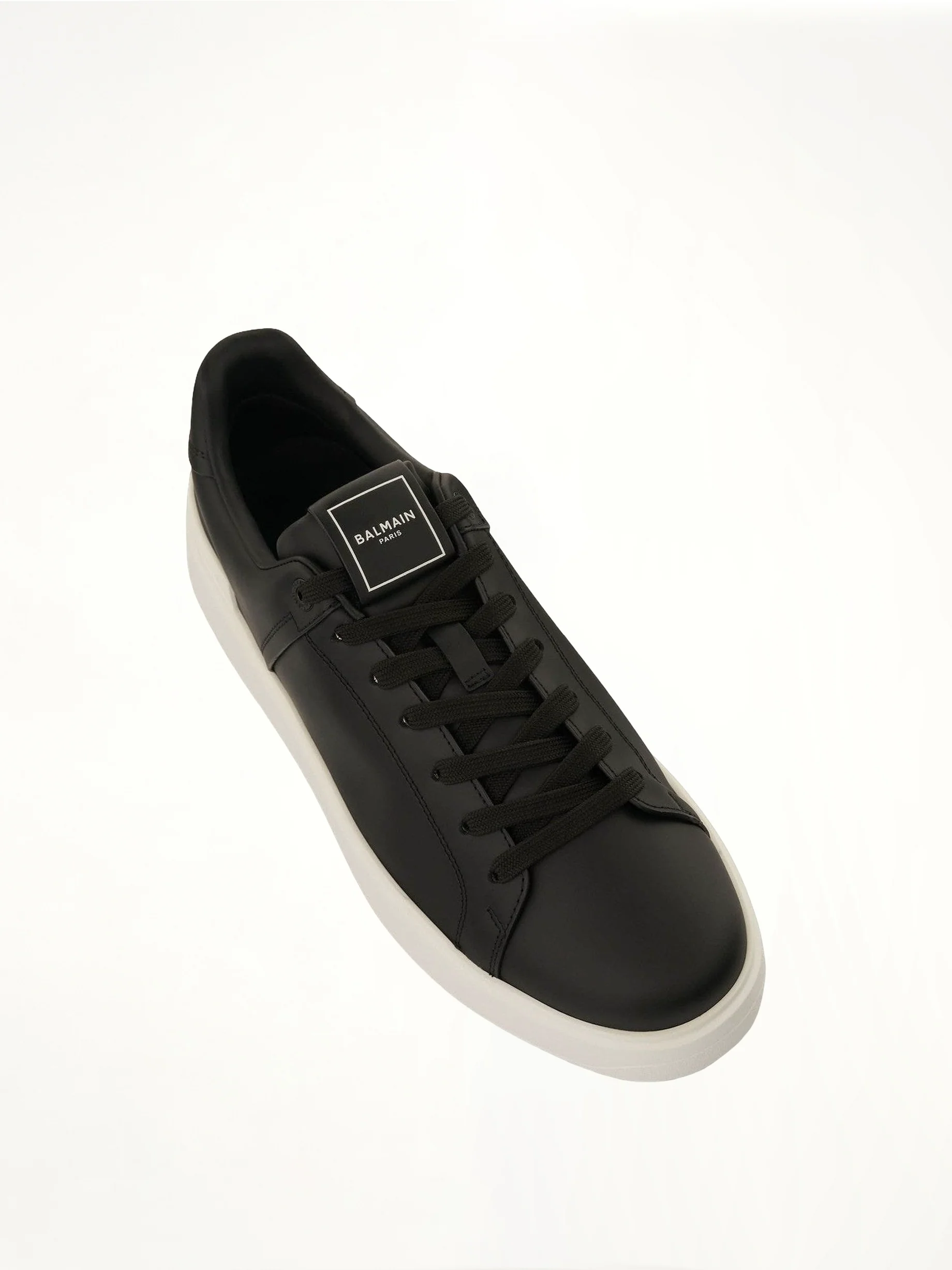 B-Court Calfskin Sneaker in Black/White - Image 4