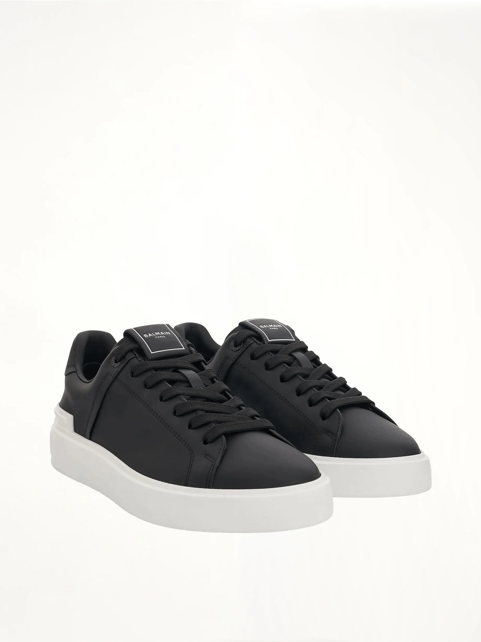 B-Court Calfskin Sneaker in Black/White - Image 2