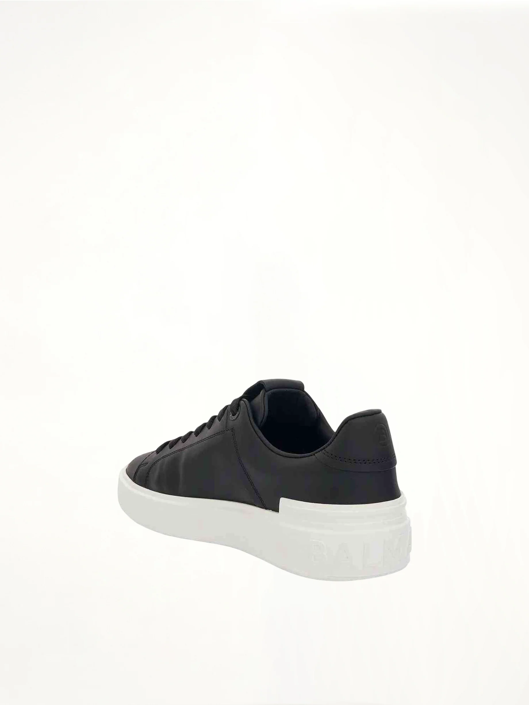 B-Court Calfskin Sneaker in Black/White - Image 3