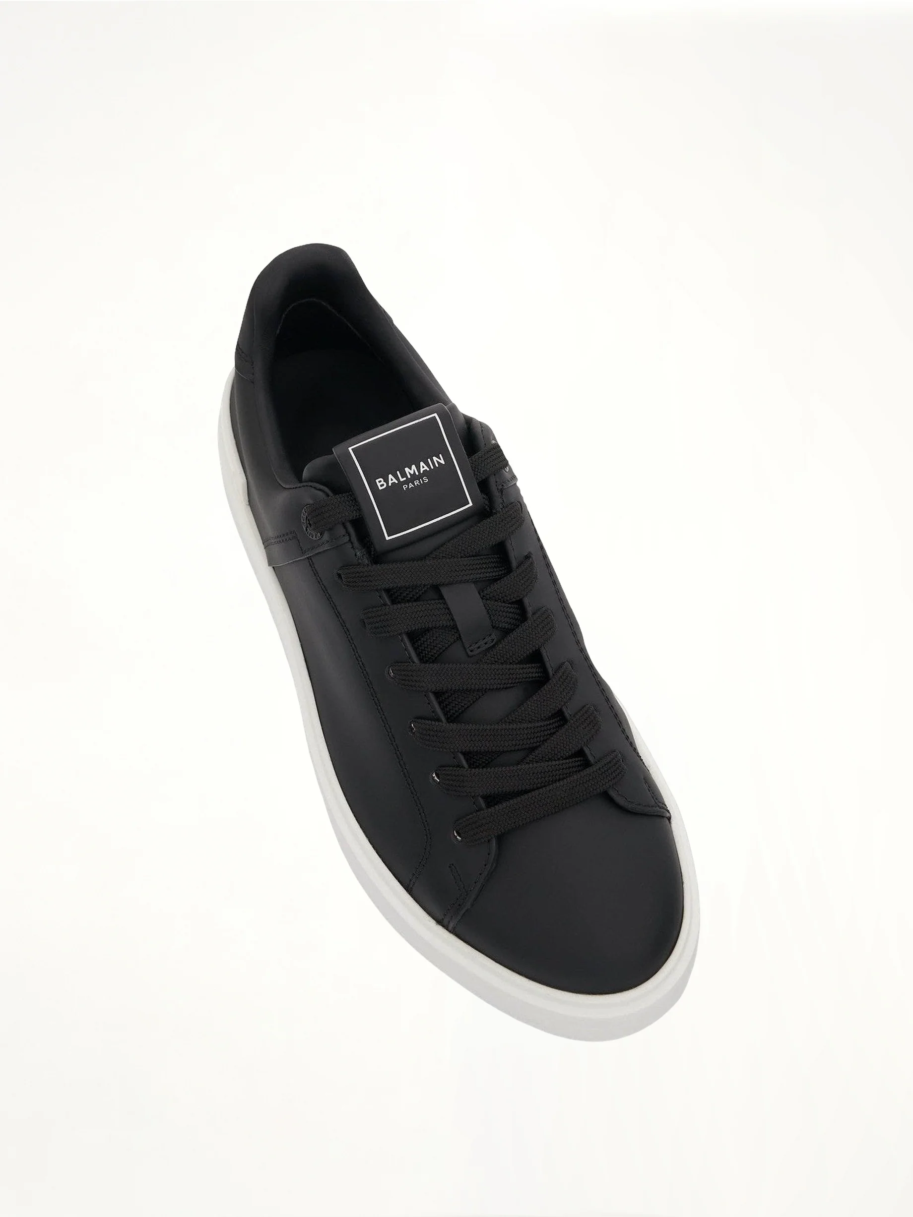 B-Court Calfskin Sneaker in Black/White - Image 4