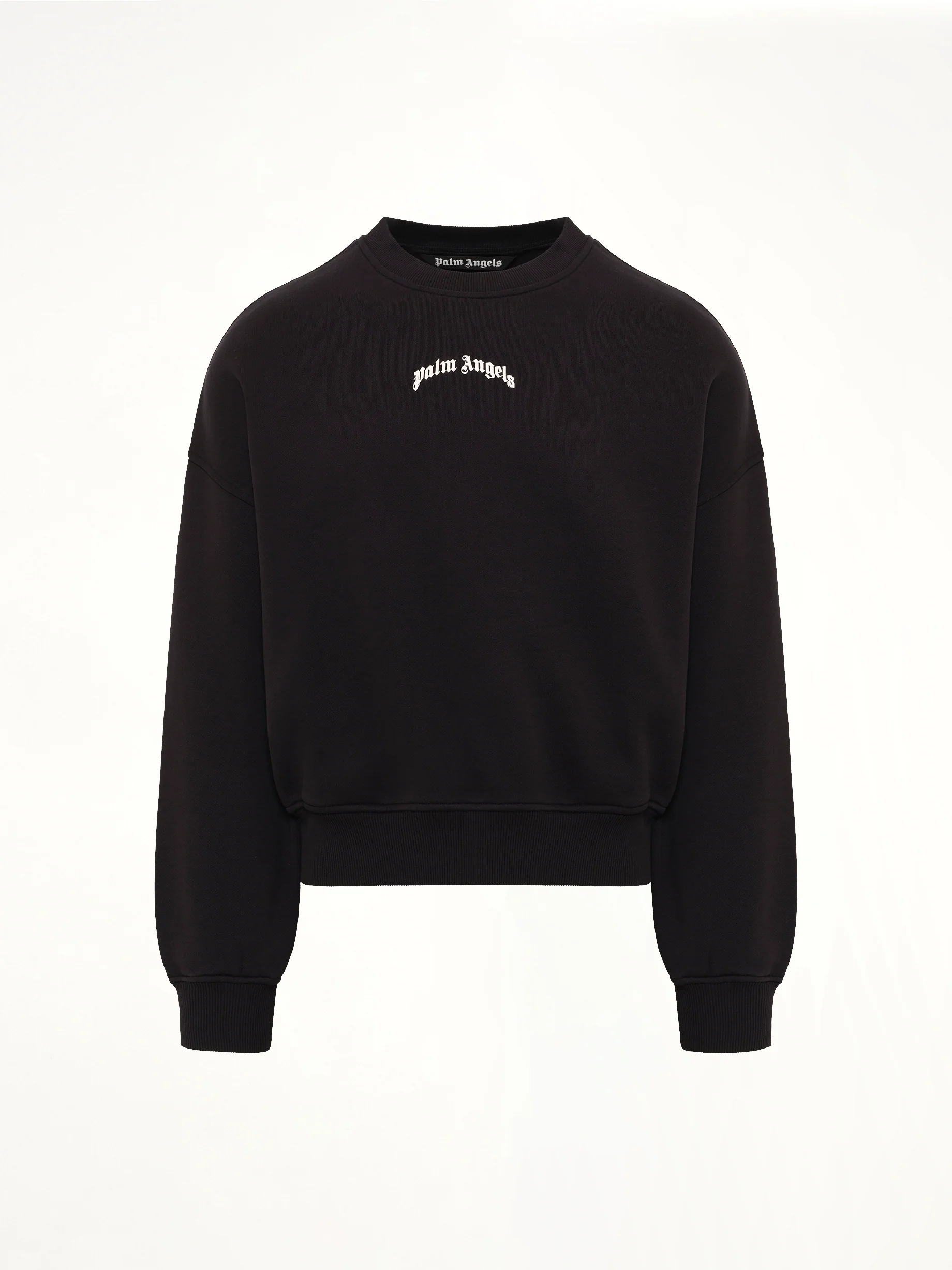 Back Curved Logo Loose Sweatshirt in Black/Off White - Image 2