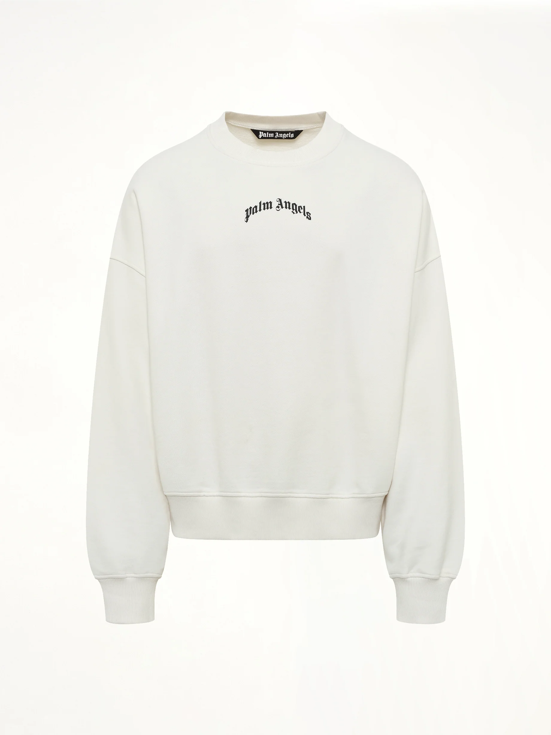 Back Curved Logo Loose Sweatshirt in Off White/Black - Image 2