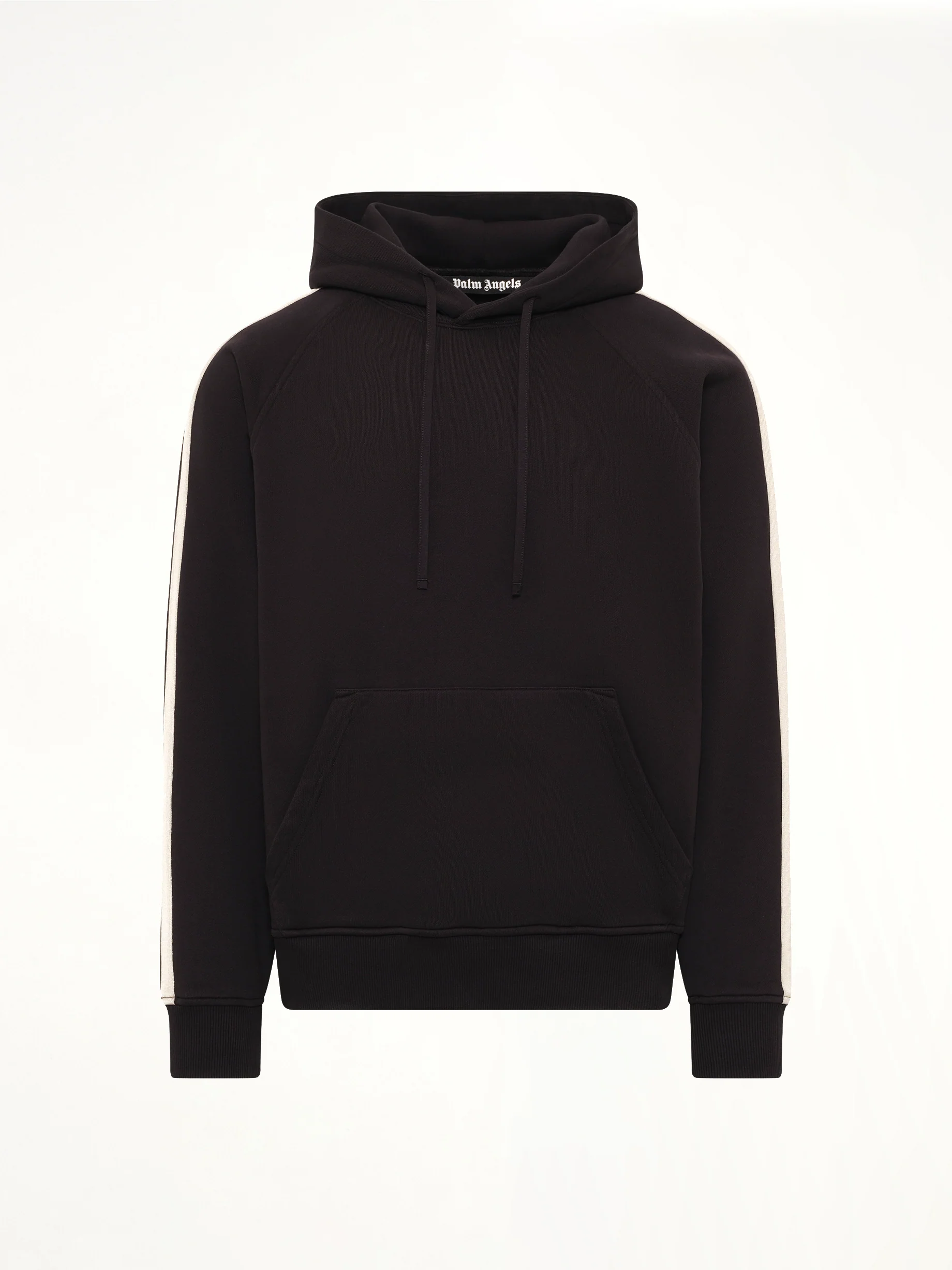 Back Curved Logo Track Hoodie in Black/Off White - Image 2