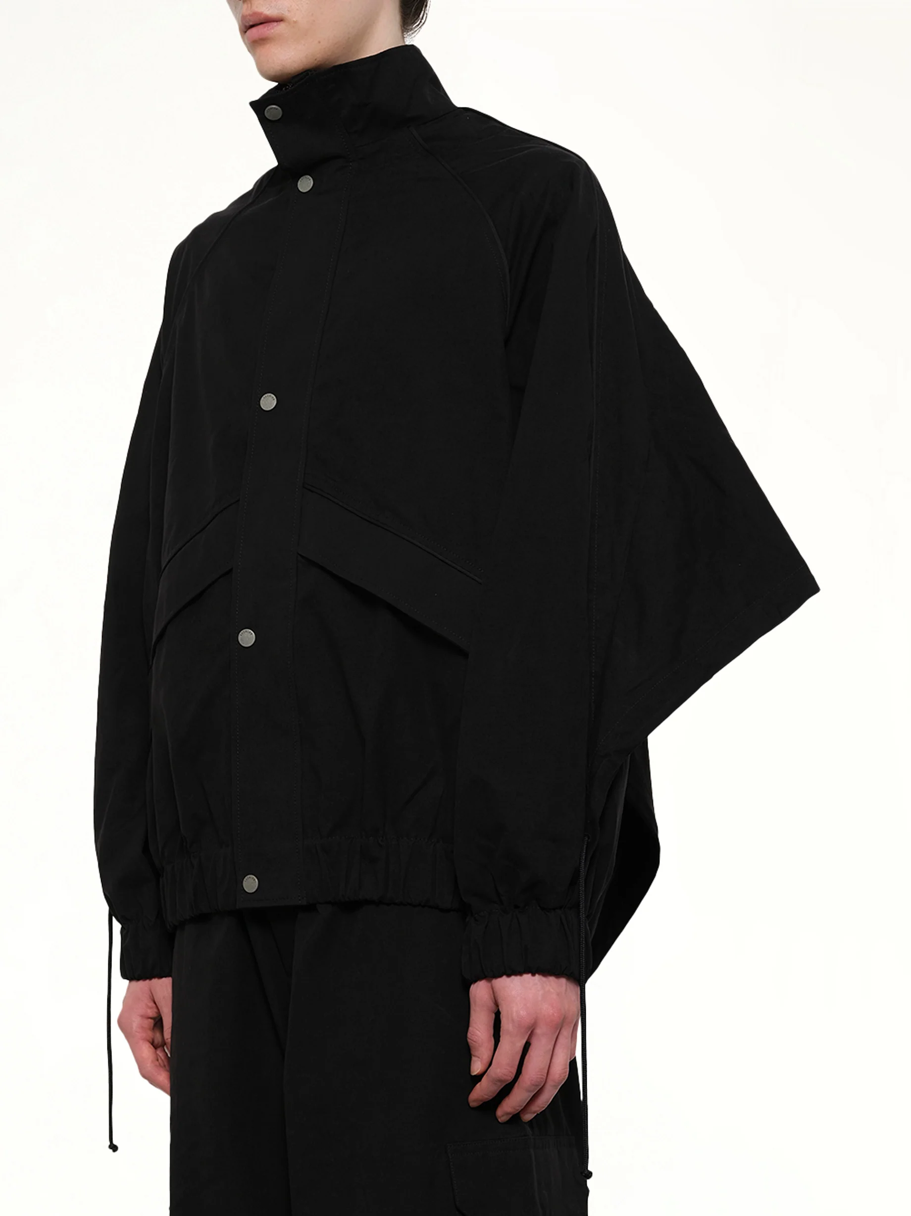 Back Fold Track Jacket in Black - Image 3