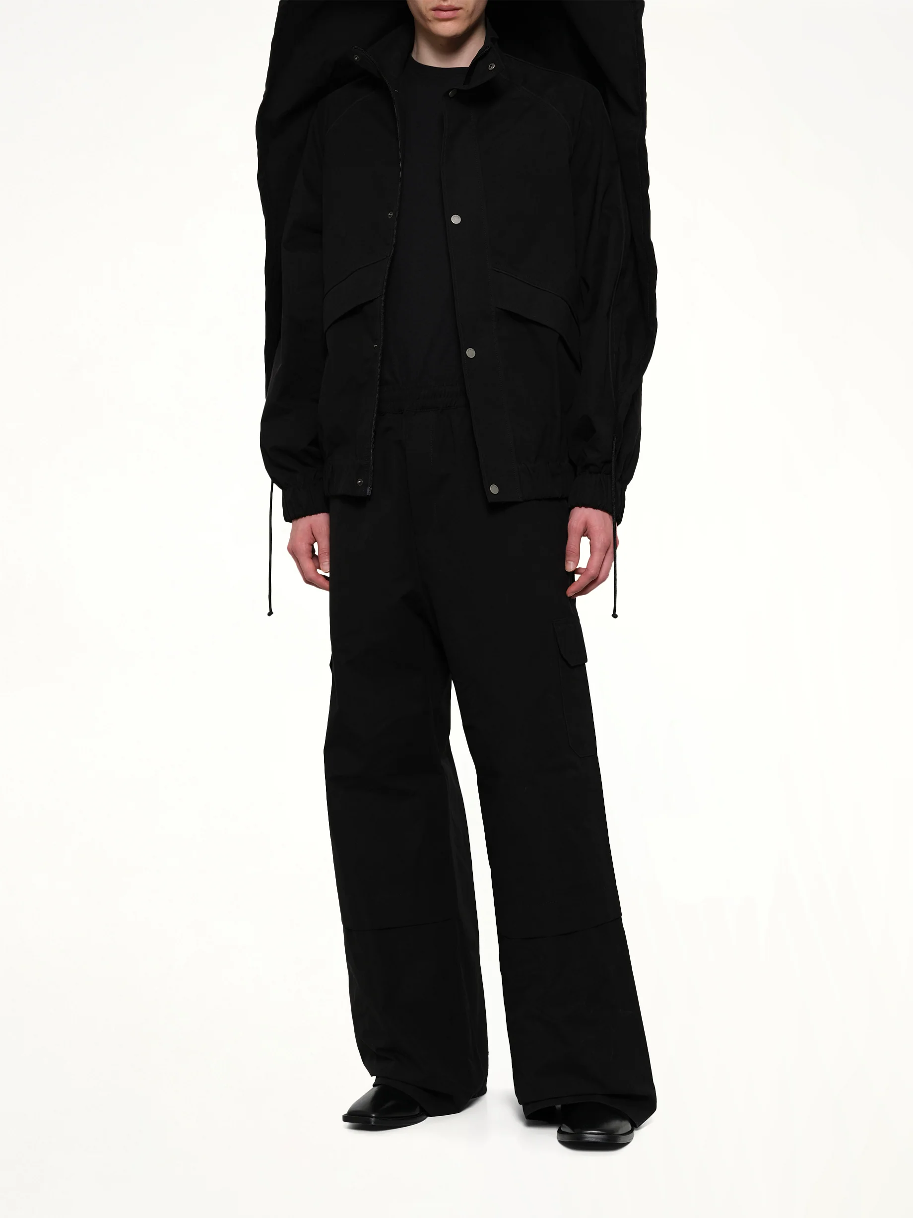 Back Fold Track Jacket in Black - Image 4