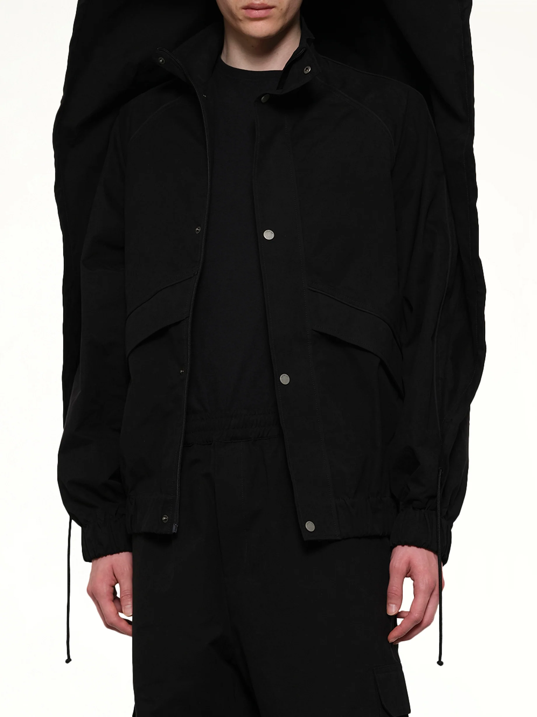 Back Fold Track Jacket in Black - Image 6