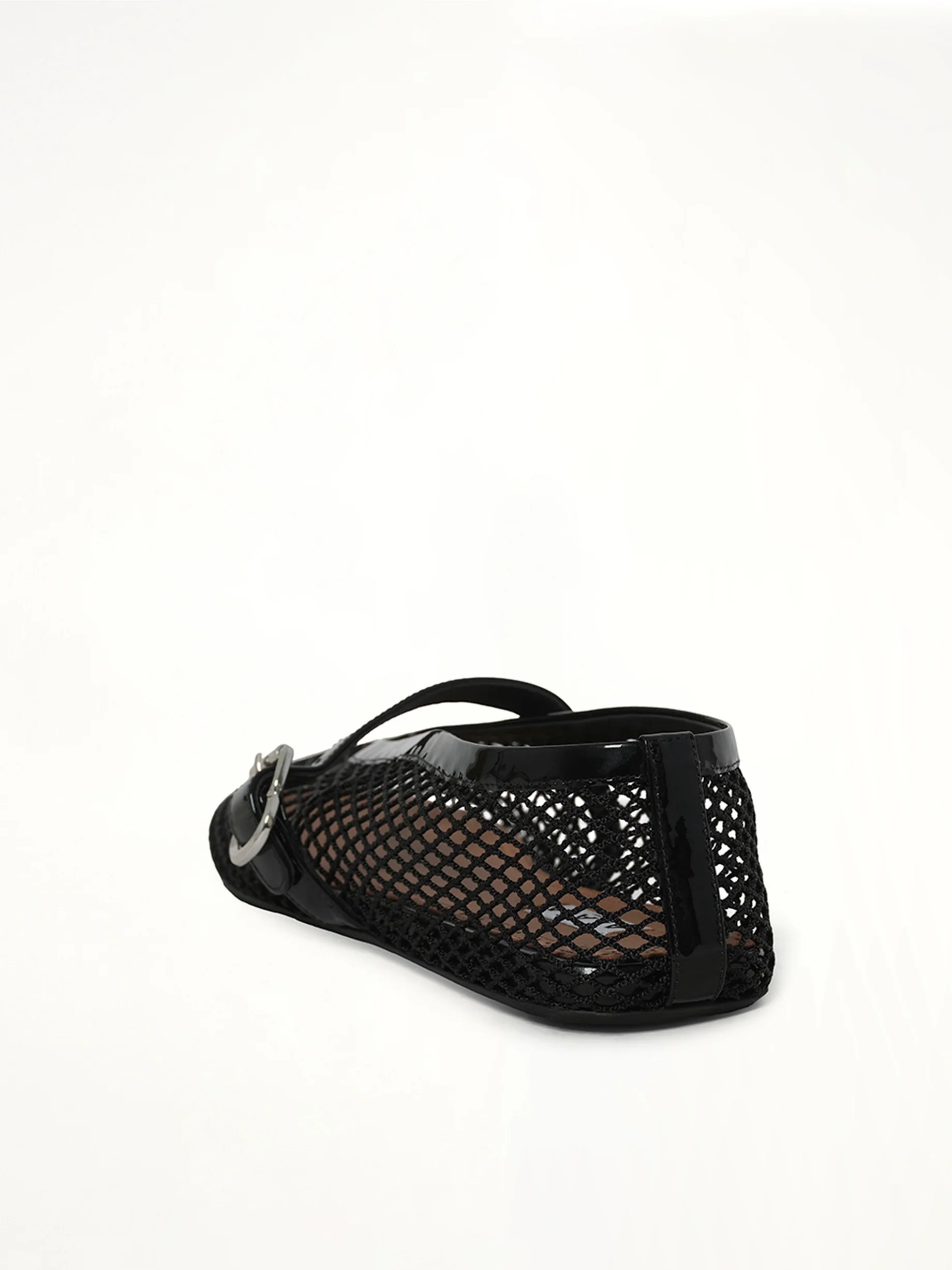 Ballet Fishnet Flats in Black - Image 3