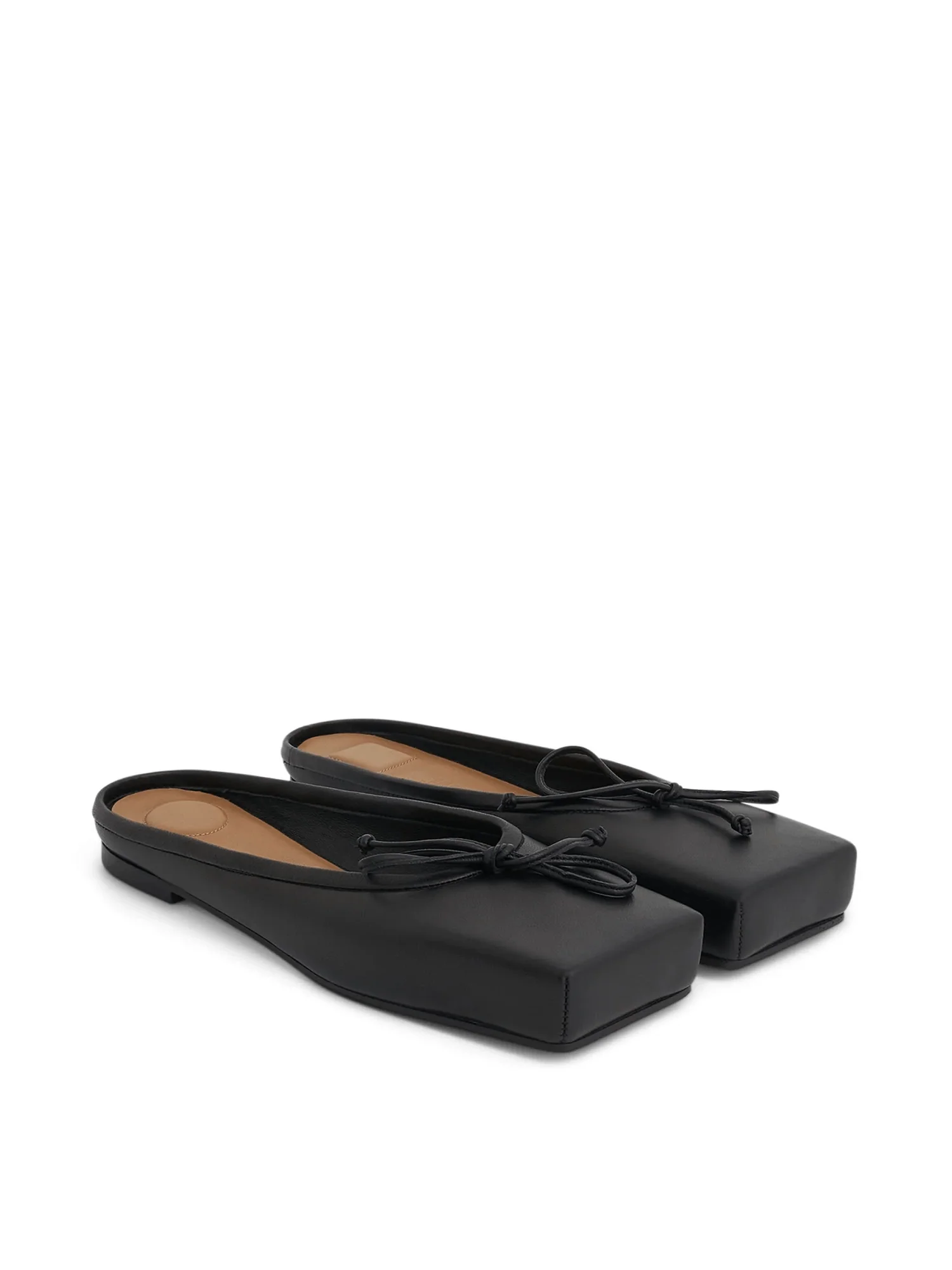 Ballet Flat Mules in Black - Image 2