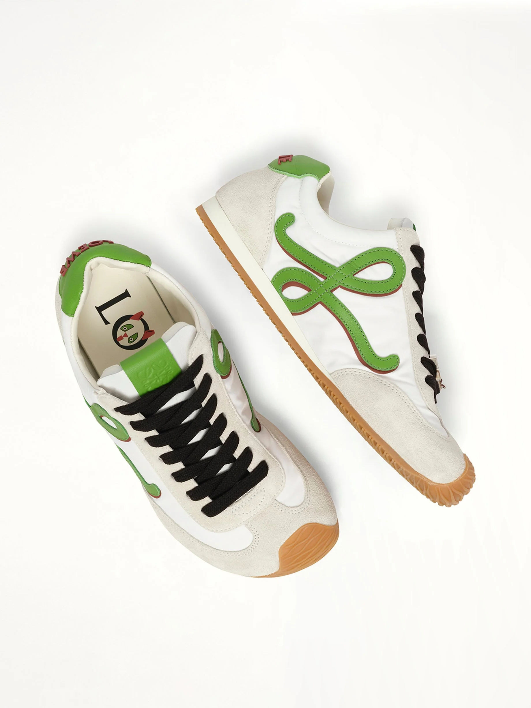 Ballet Runner 2.0 Louis Wain Sneaker in White/Green - Image 4
