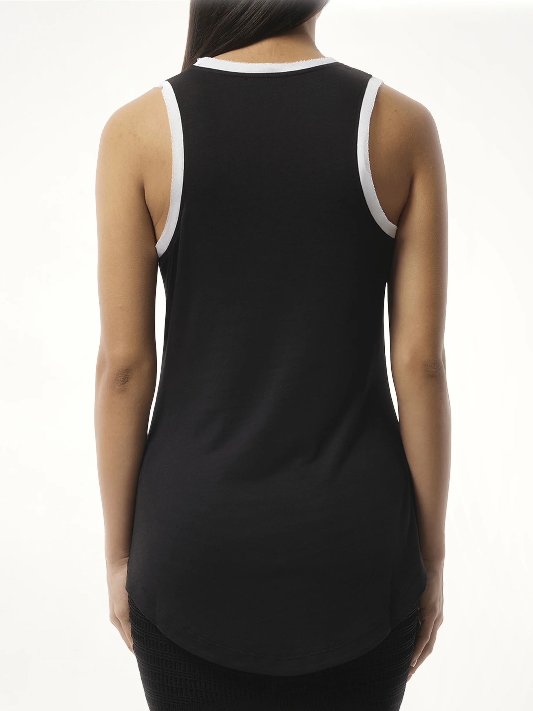 Balmain Beauty Print Jersey & Muslin Top in Black - Image 6