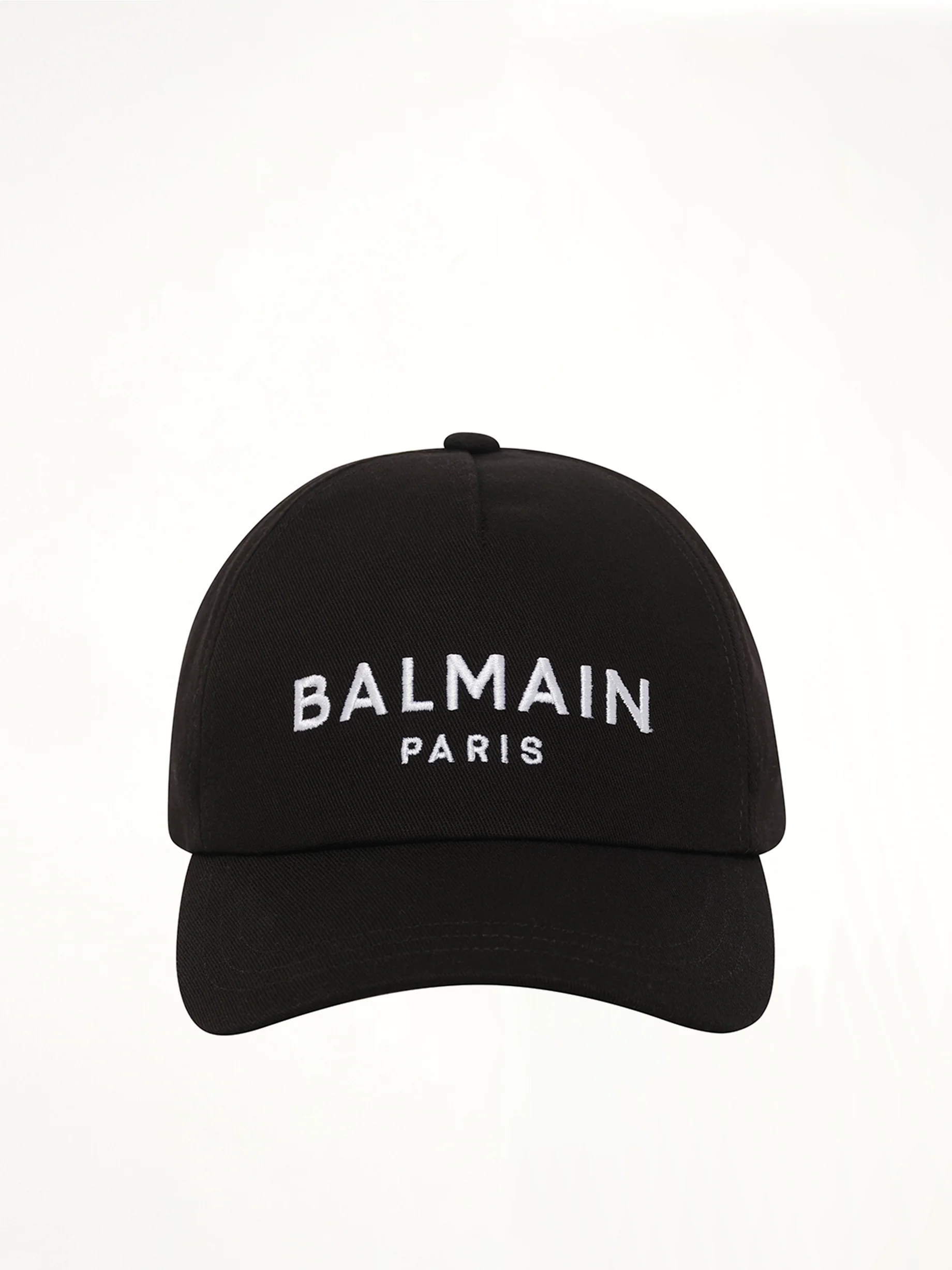 Balmain Emblem Cap in Black/White