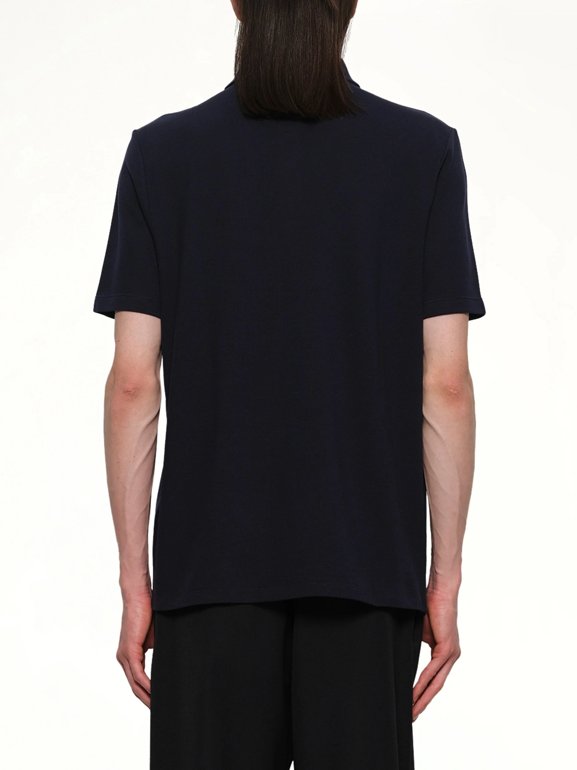 Balmain Emblem Polo in Navy/White - Image 5
