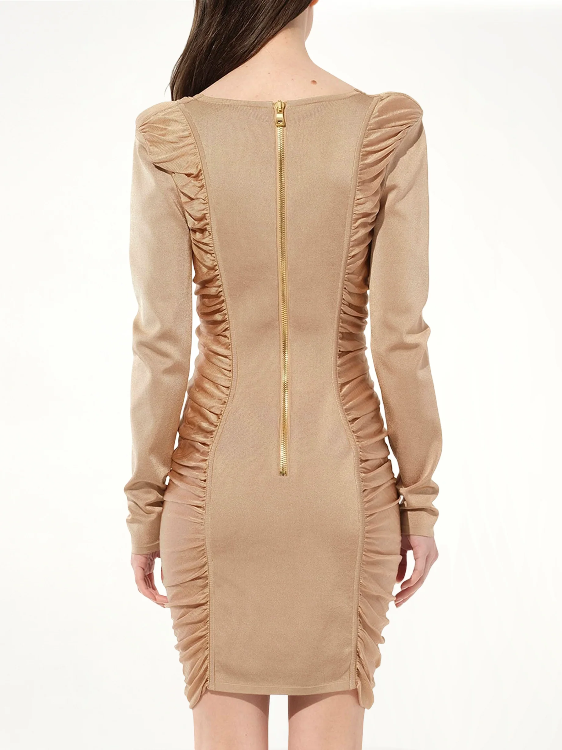 Maille Knit Const Dress in Sand - Image 6