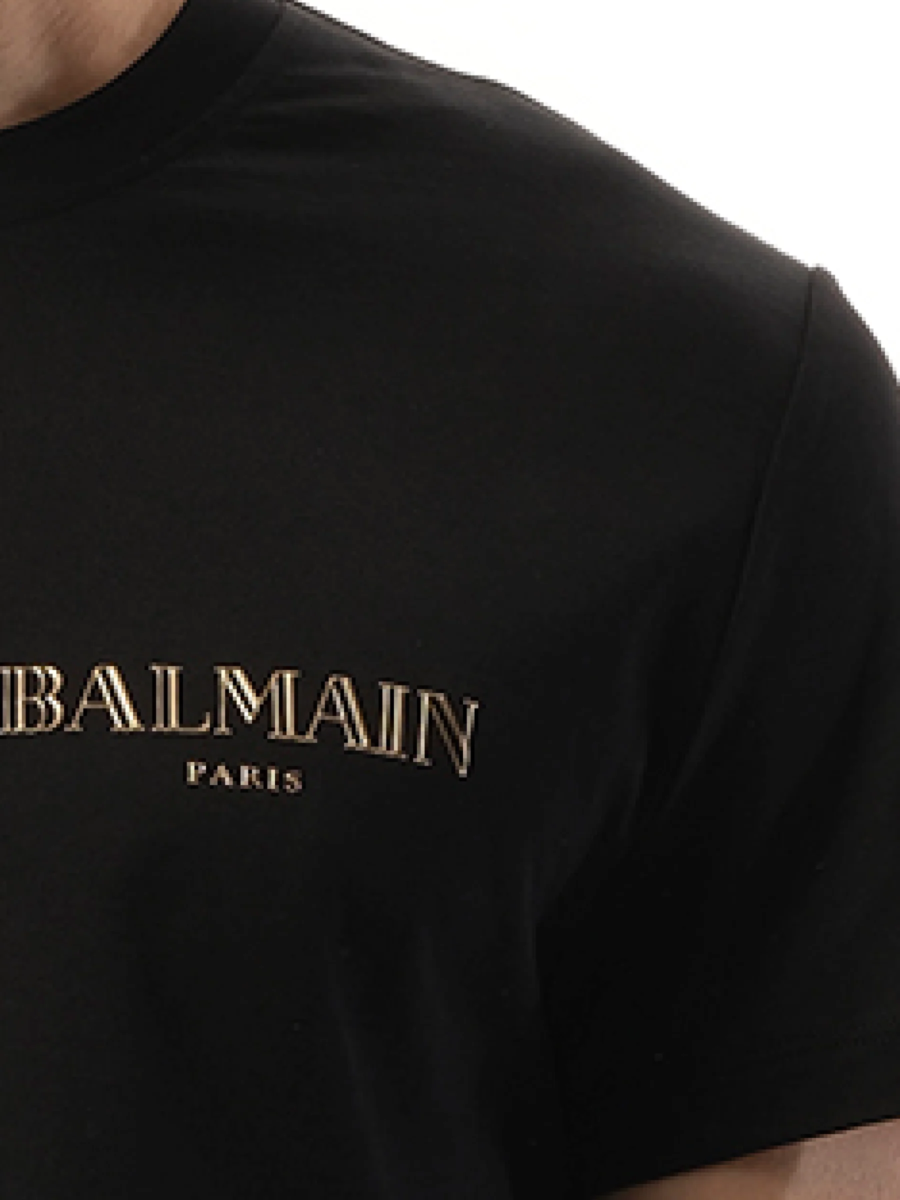 Balmain Vintage Gel T-Shirt in Black/Gold - Image 3