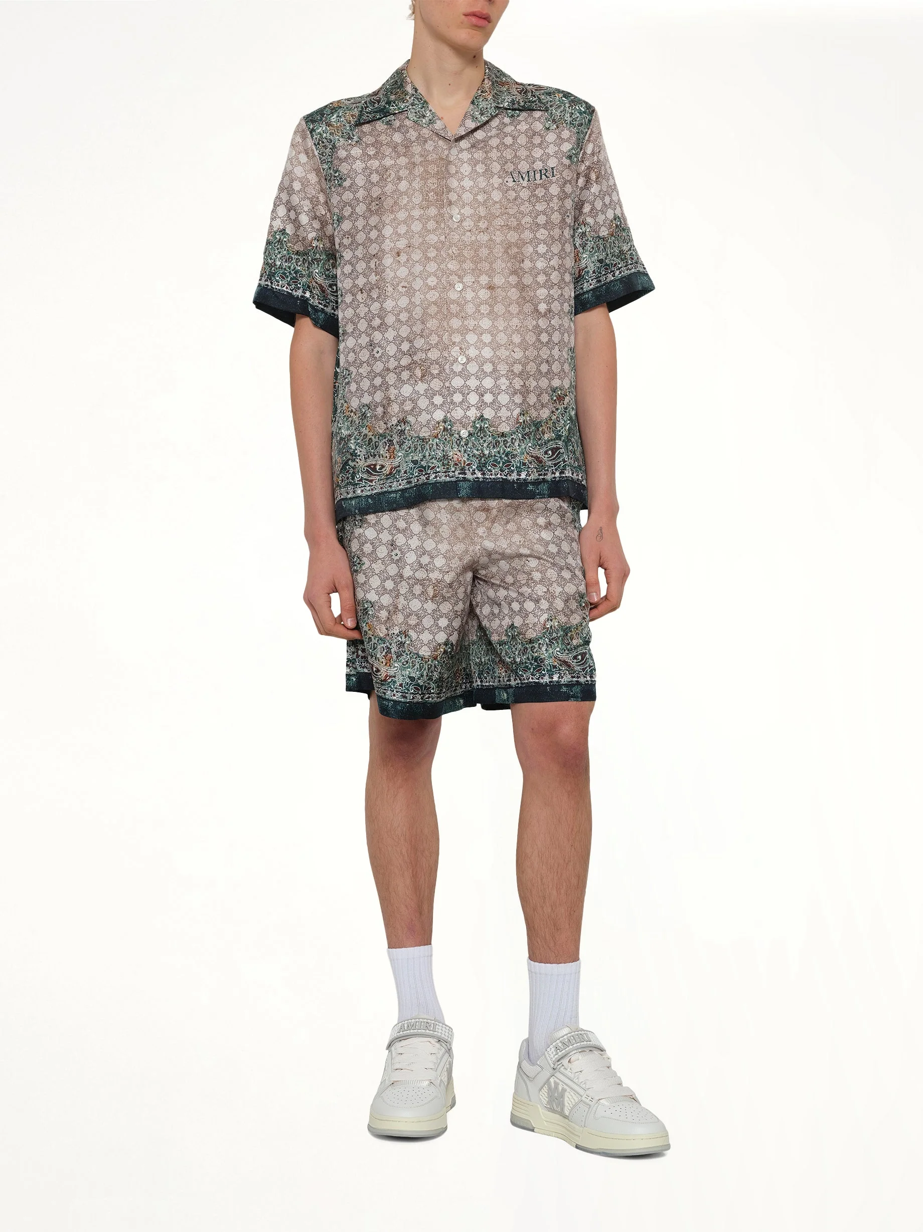 Bandana Bowling Shirt in Multicolour - Image 4