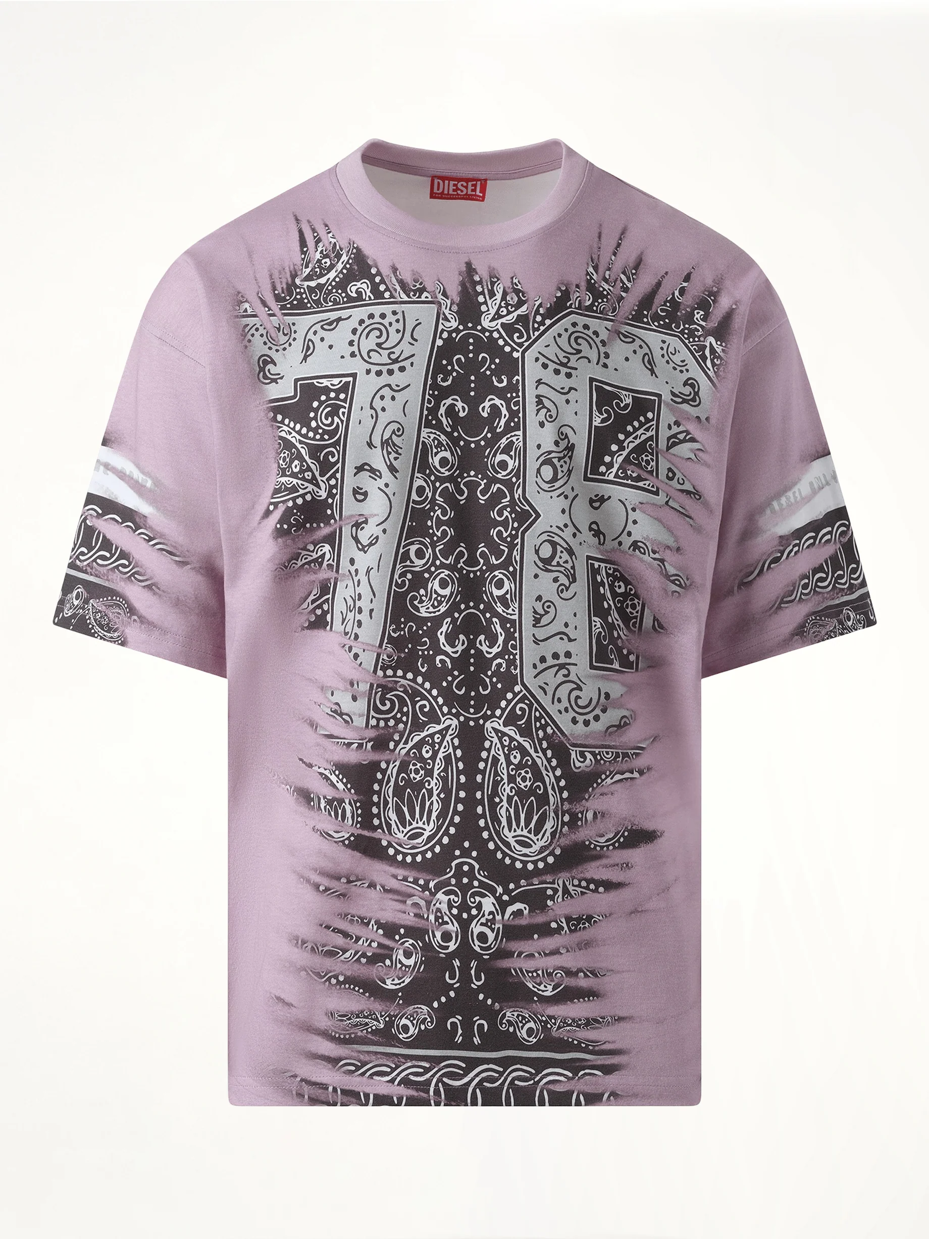 Bandana Print T-Shirt in Black/White - Image 2
