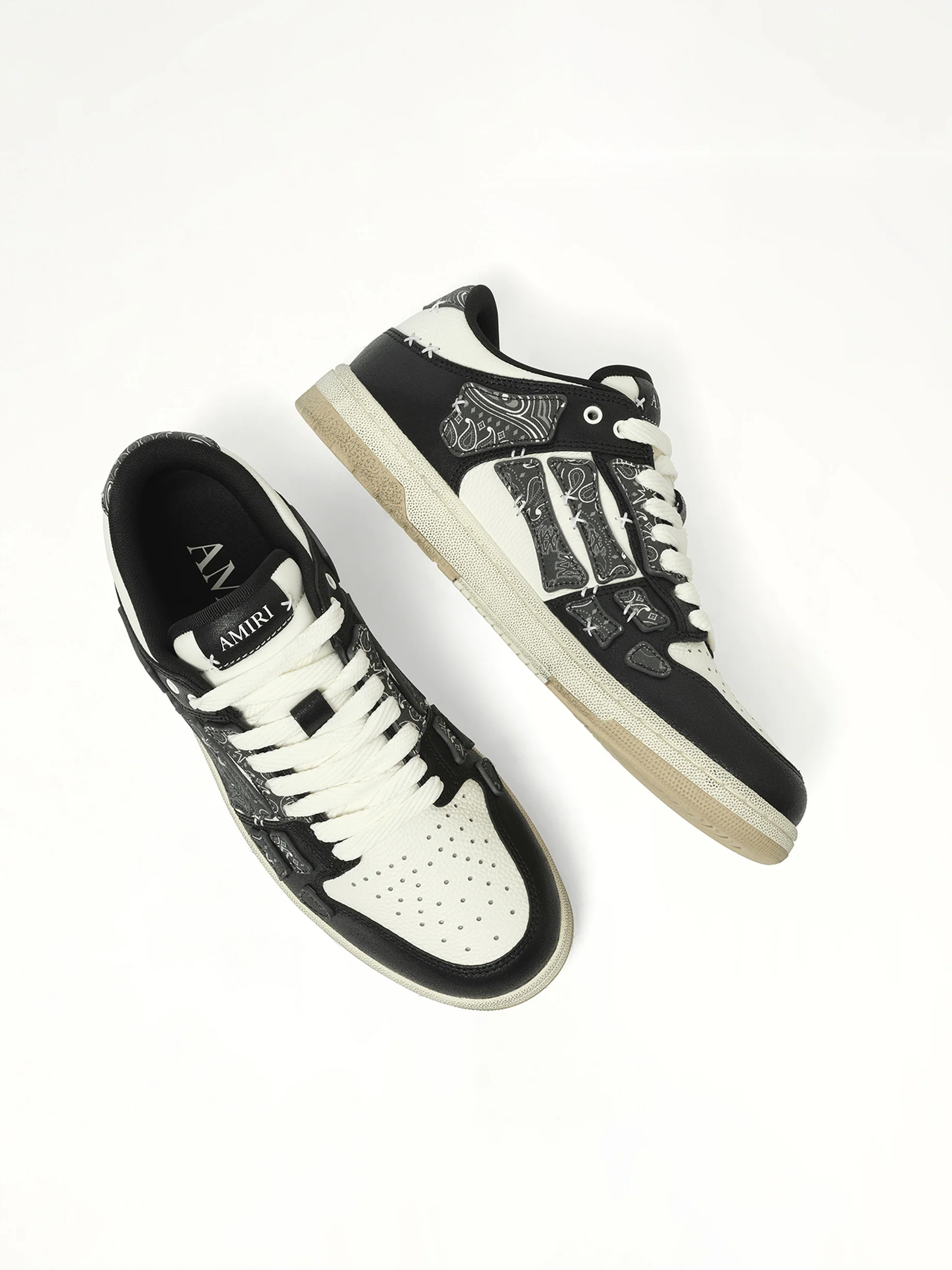 Bandana Skeleton Top Low Sneaker in Black - Image 3