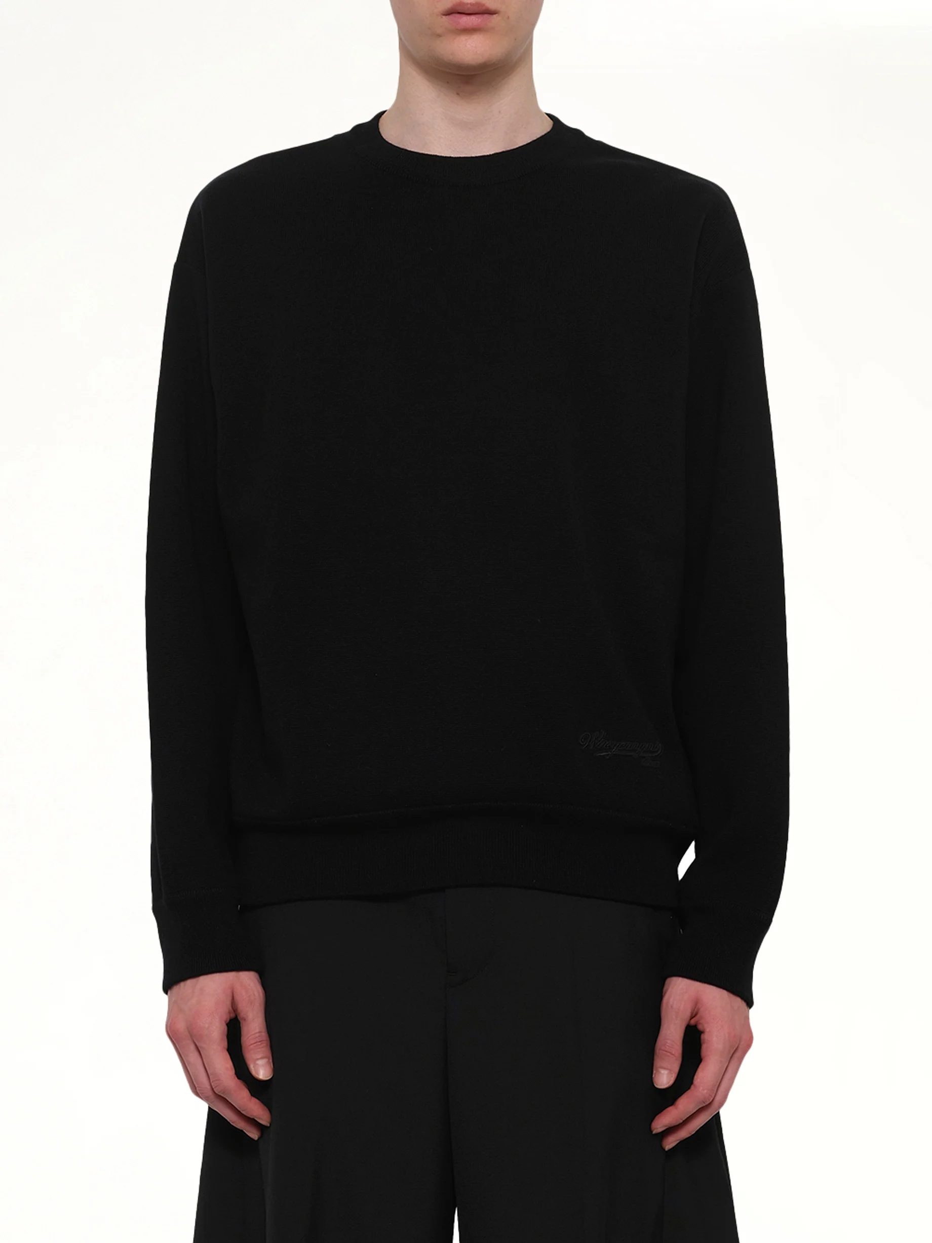 Baseball Logo Sweater in Black
