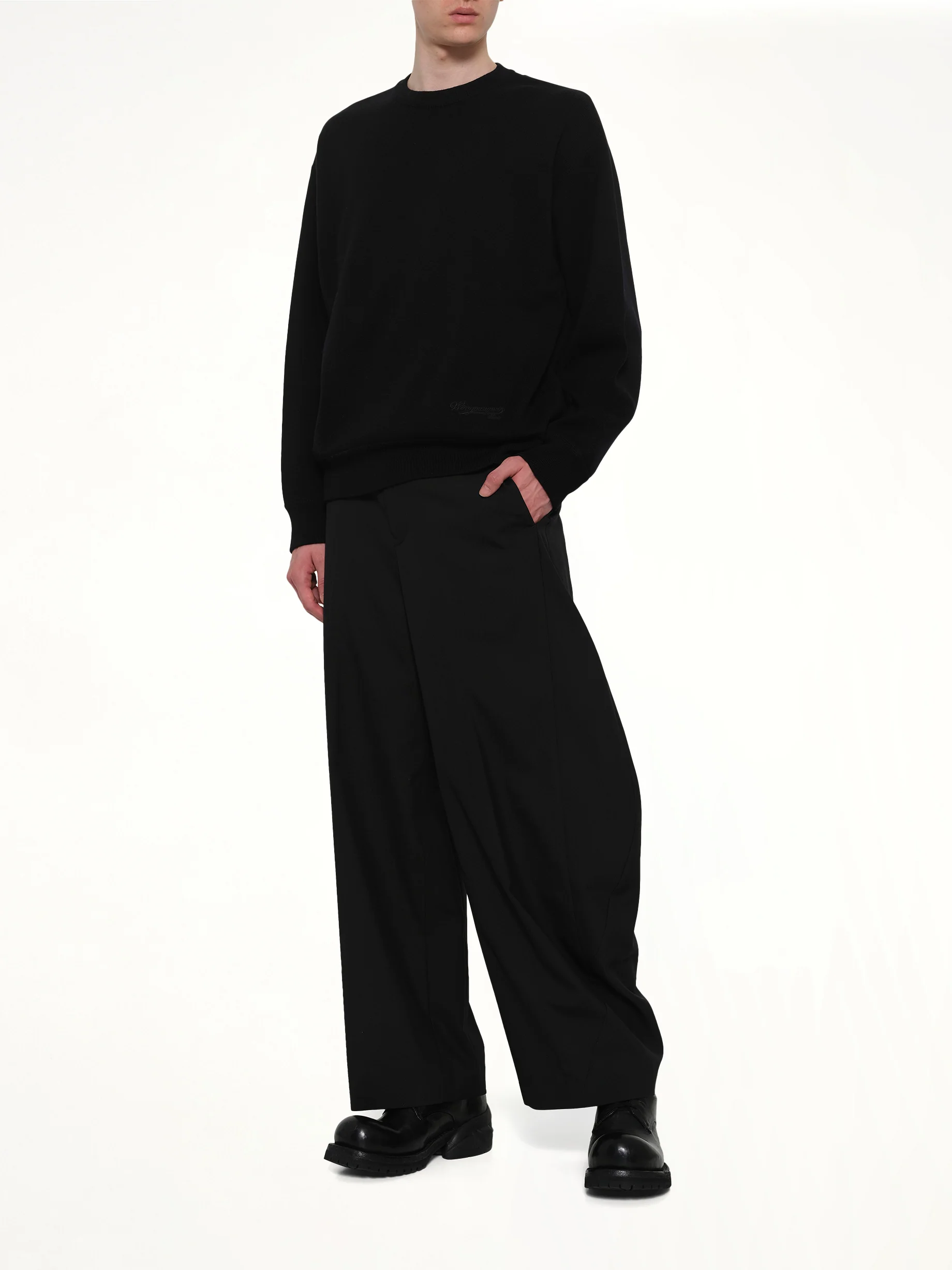 Baseball Logo Sweater in Black - Image 4