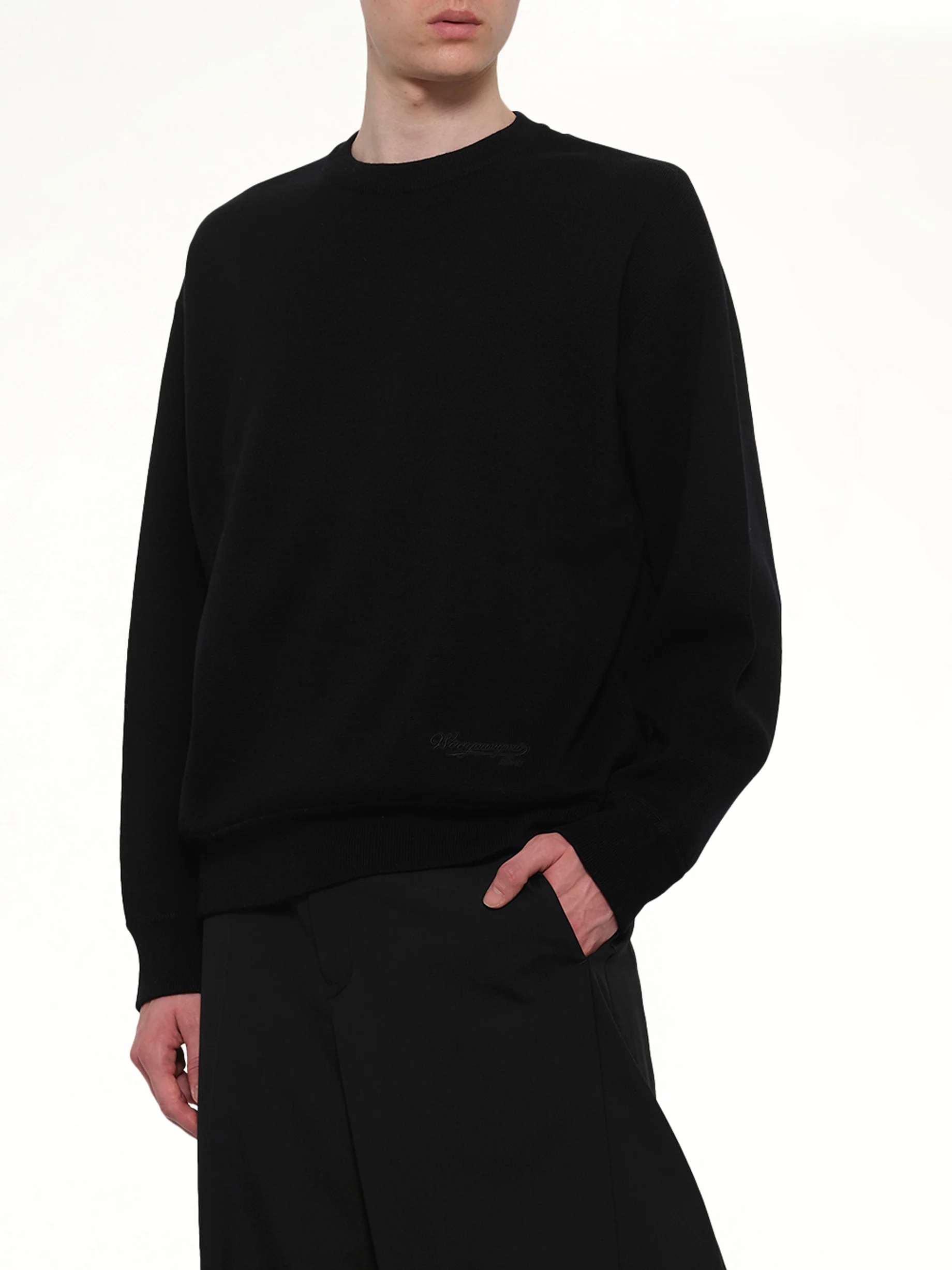 Baseball Logo Sweater in Black - Image 6