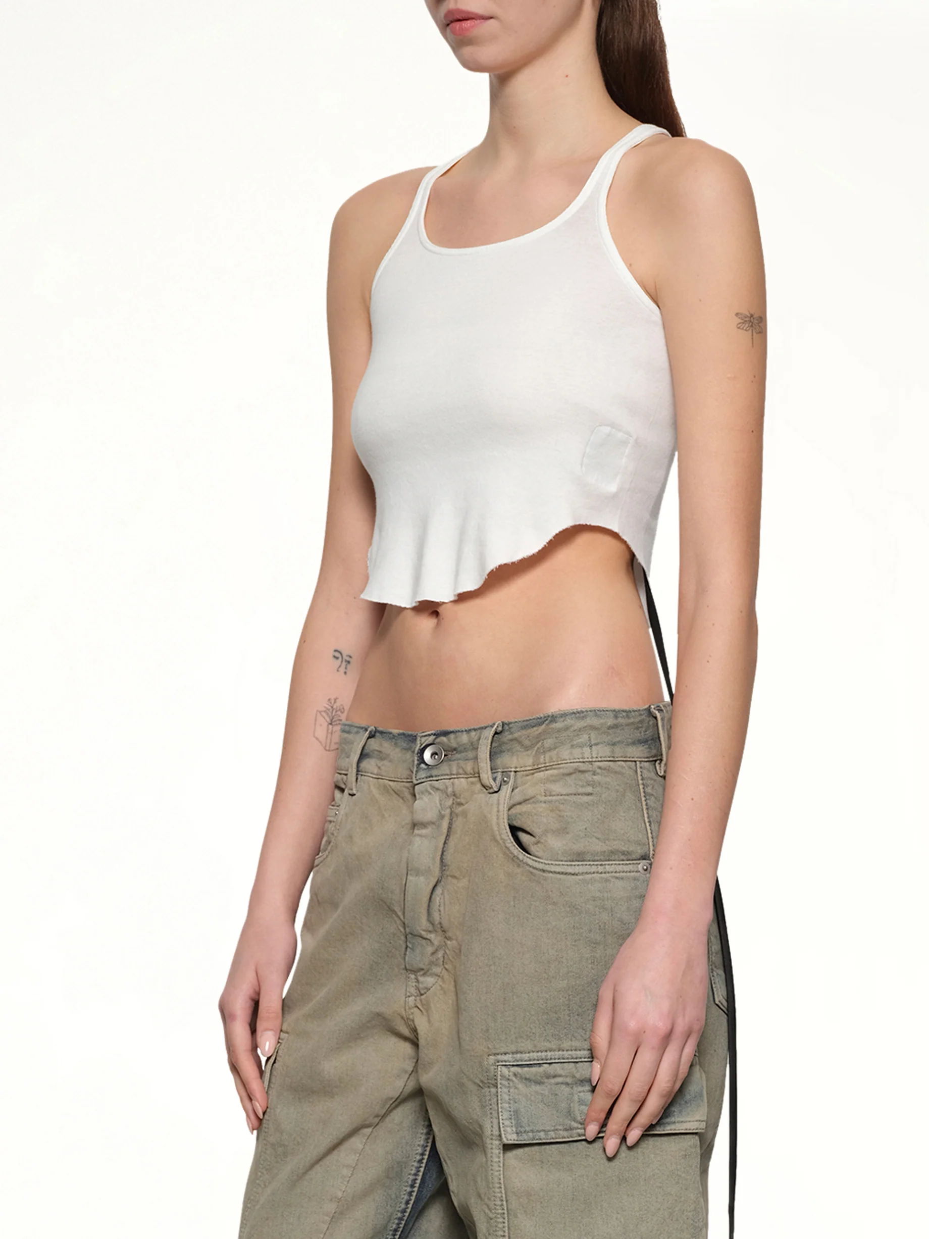 Basic Cropped Tank in Milk - Image 6