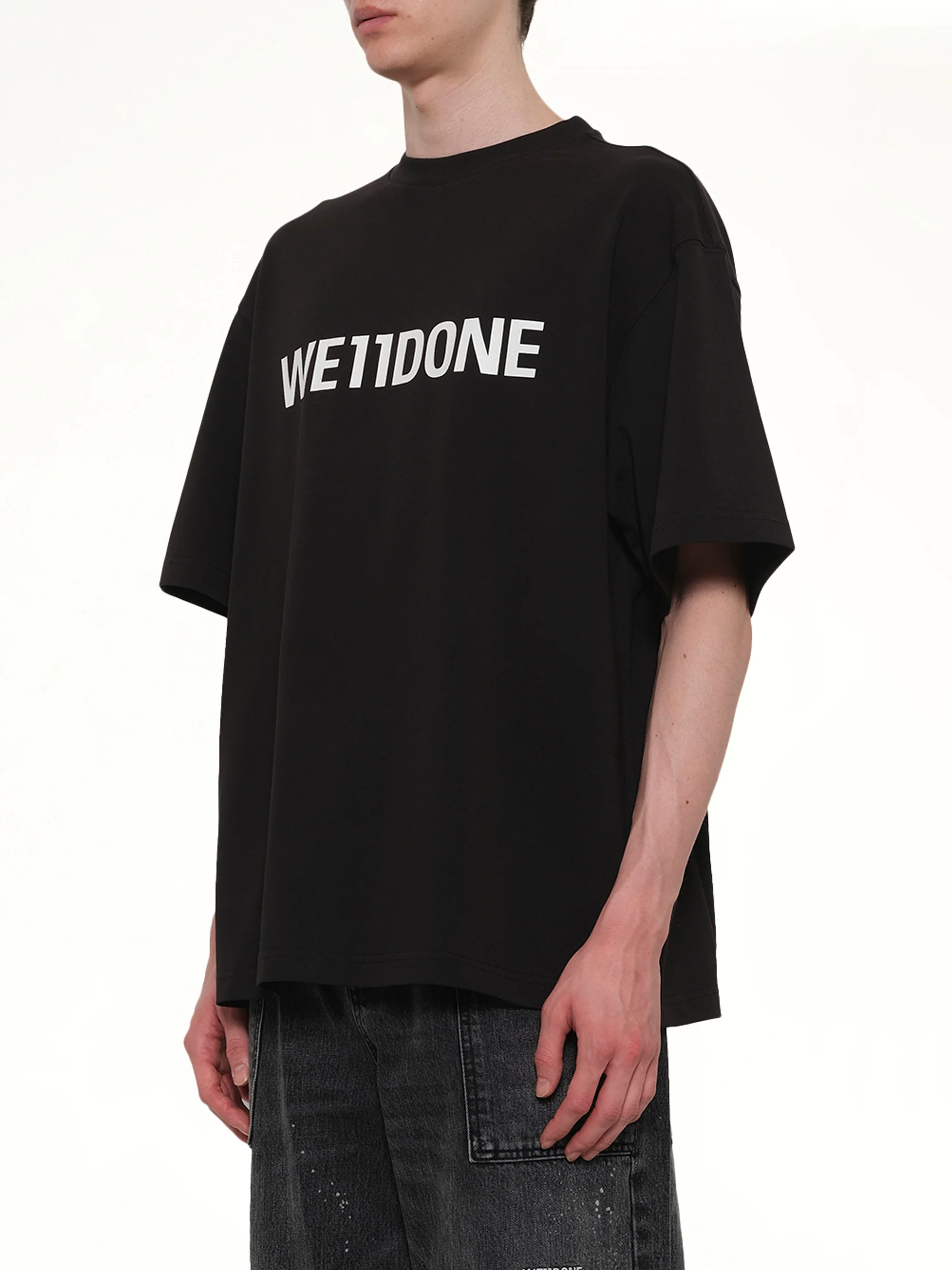 Basic Logo Large T-Shirt in Black - Image 3