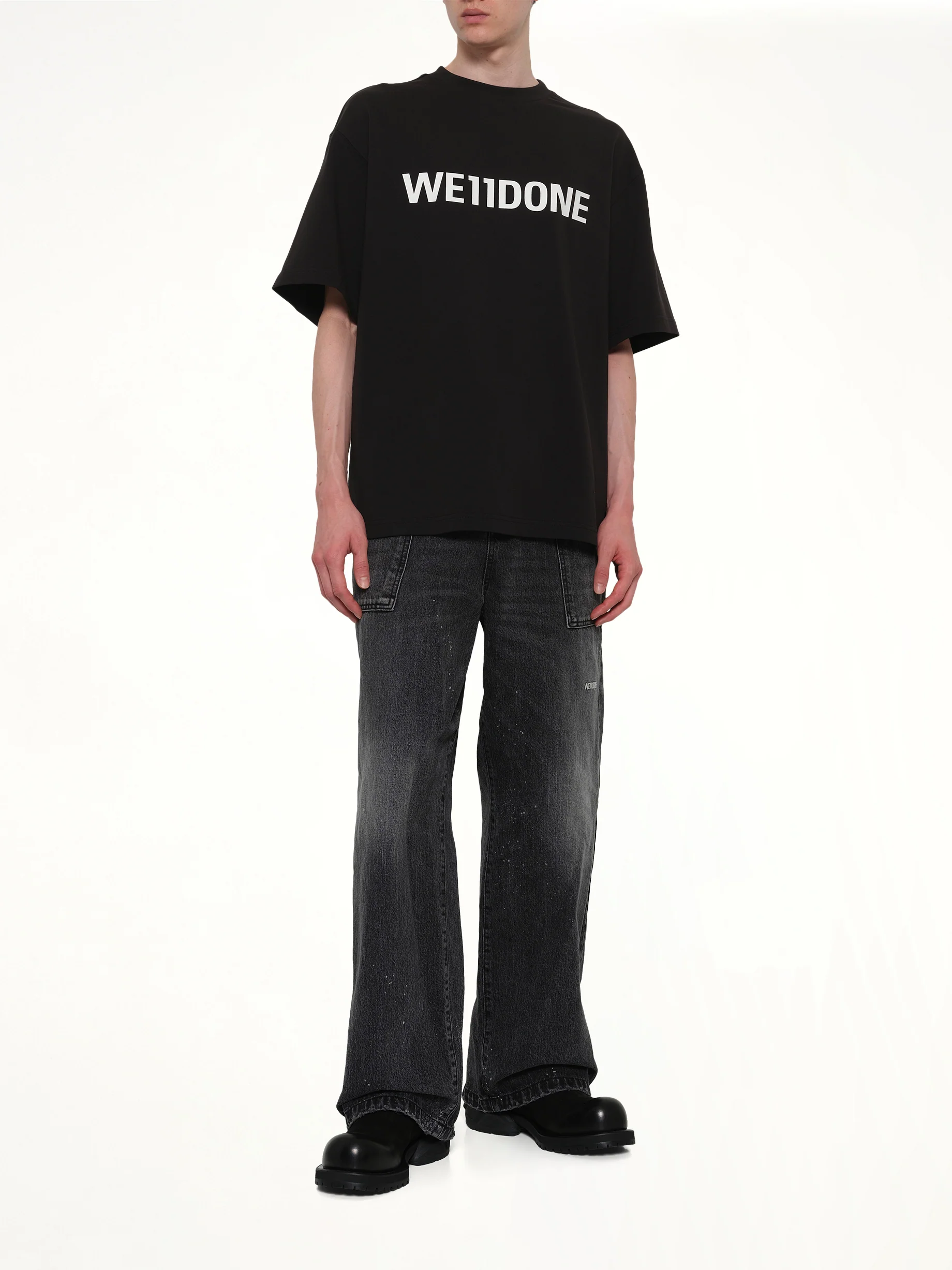 Basic Logo Large T-Shirt in Black - Image 4