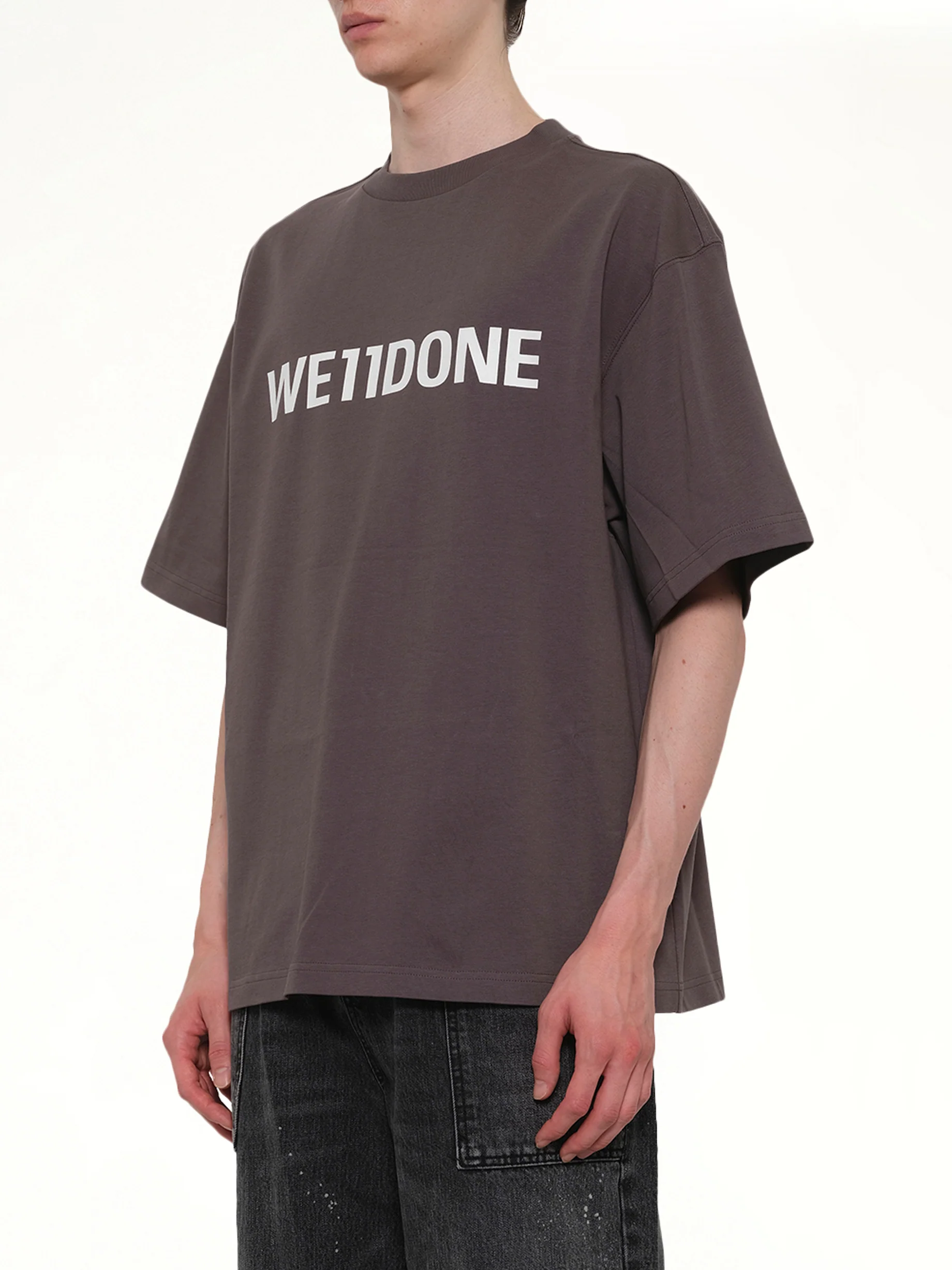 Basic Logo Large T-Shirt in Charcoal - Image 3