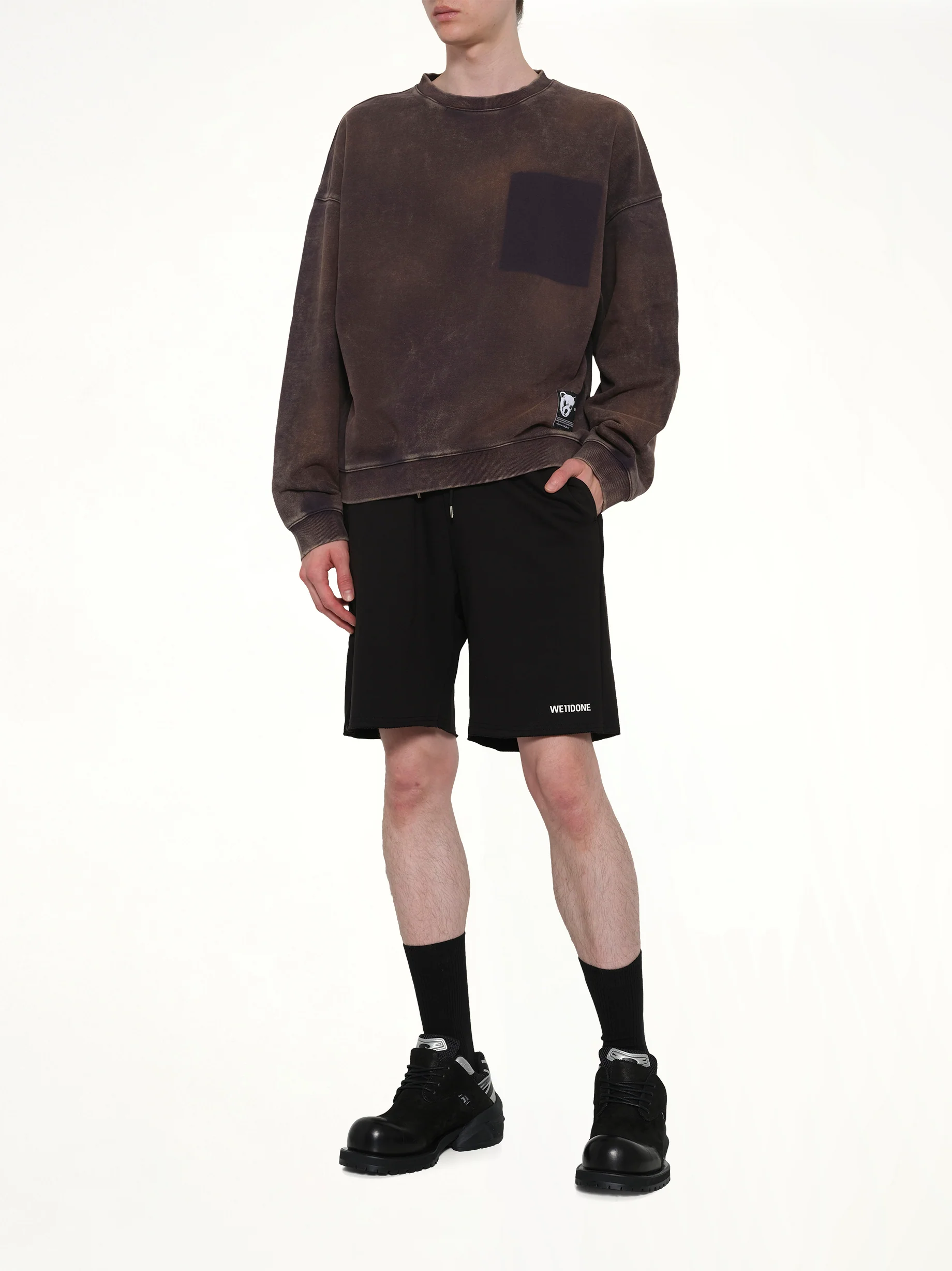 Basic Logo Shorts in Black - Image 4