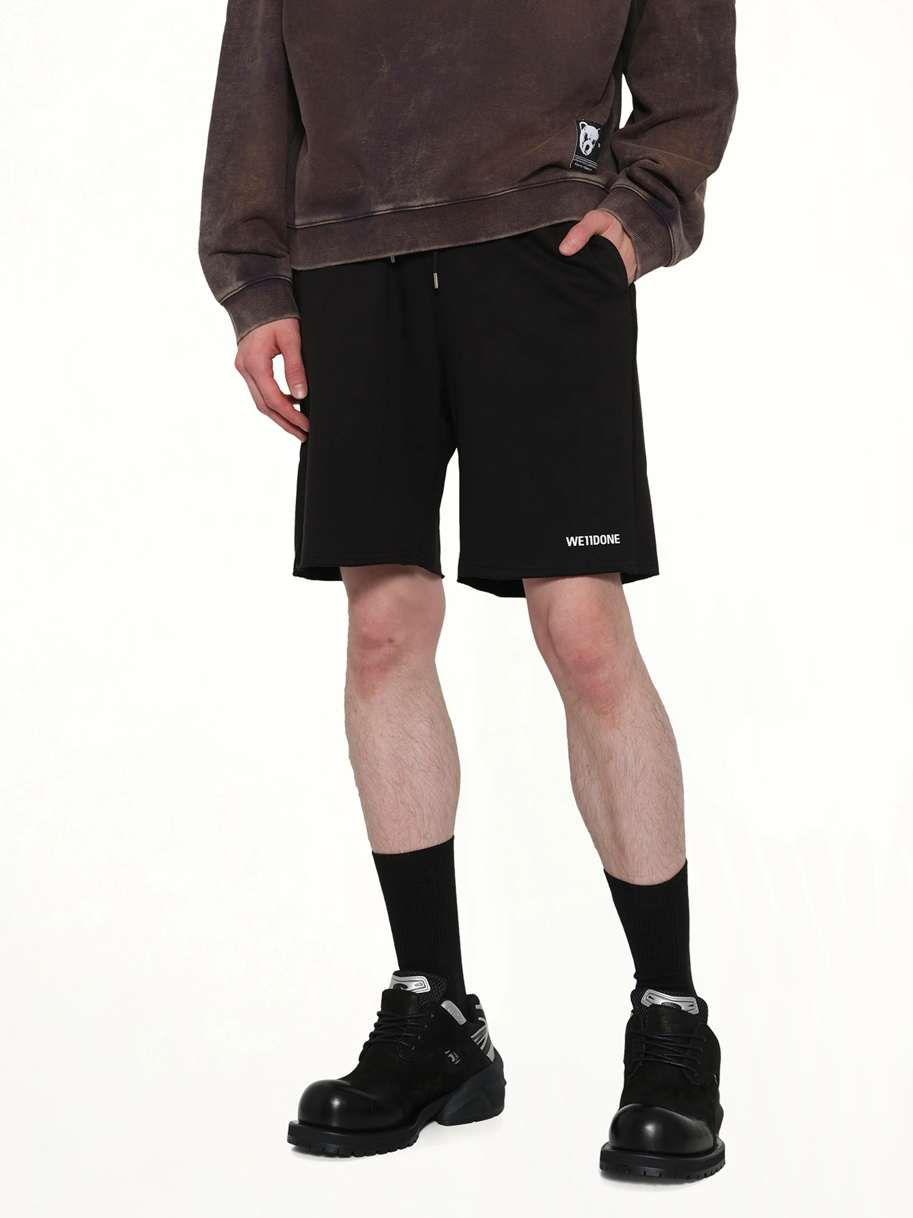 Basic Logo Shorts in Black - Image 6