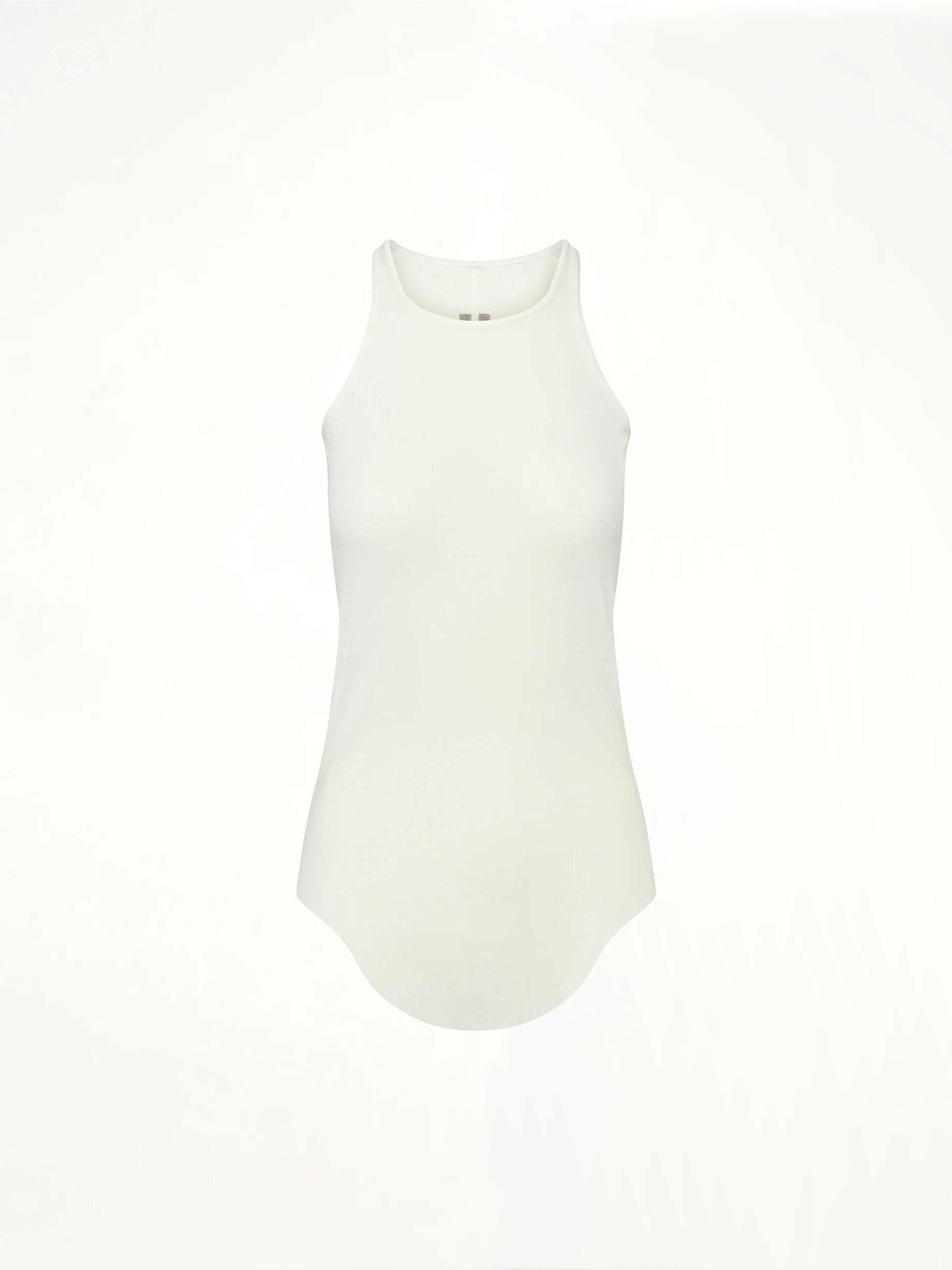 Basic Rib Tank Top in Milk - Image 2