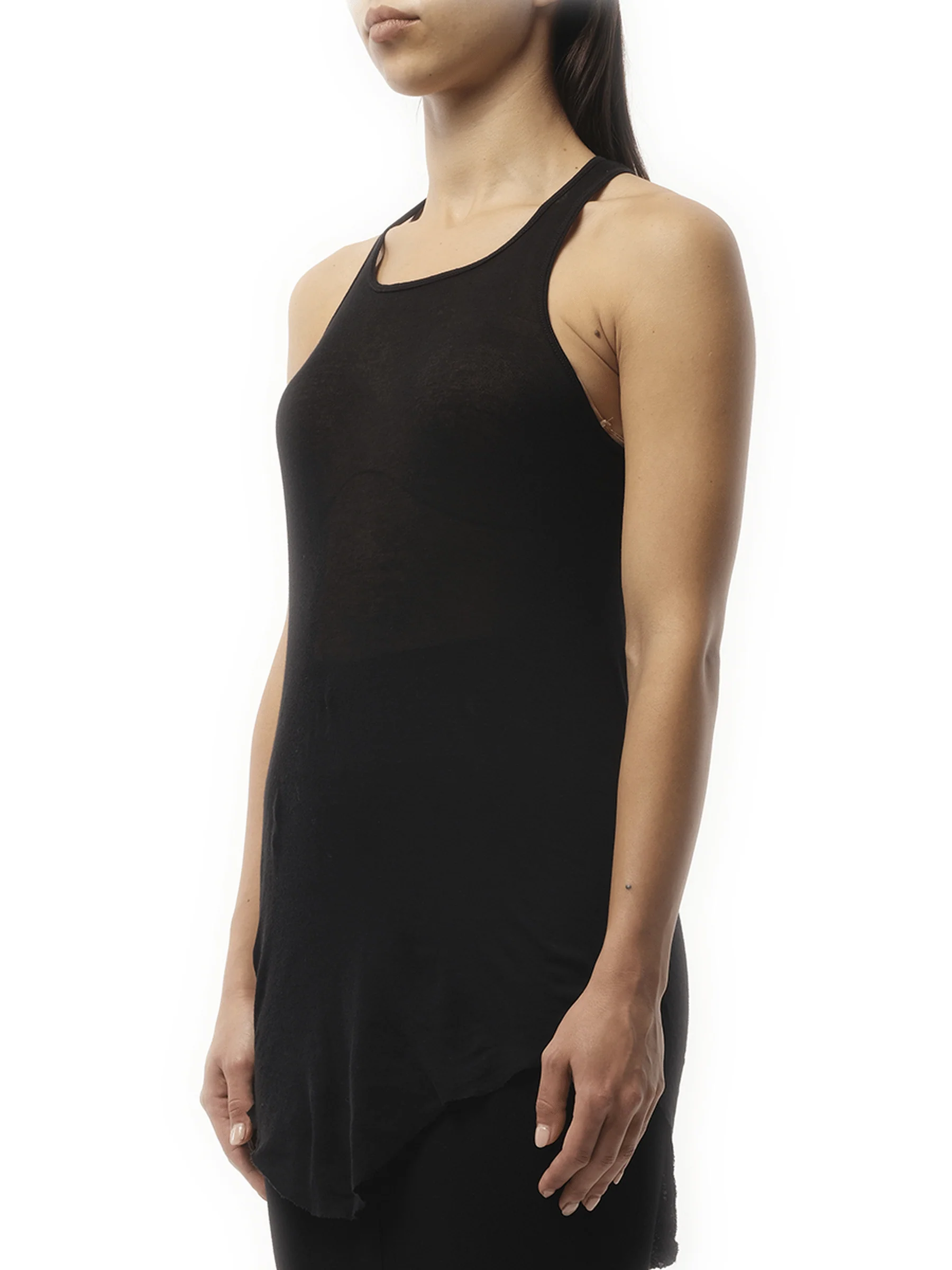 Basic Rib Tank Top in Black - Image 5