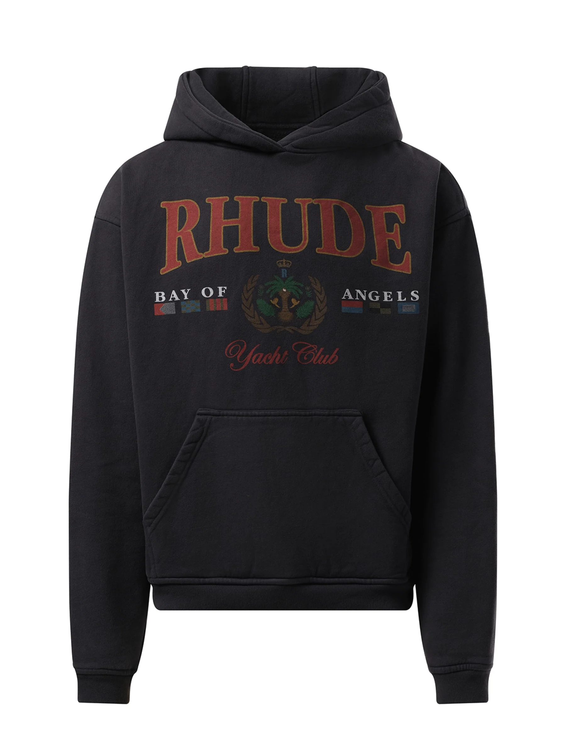 Bay of Angels Yacht Hoodie in Vintage Black - Image 2