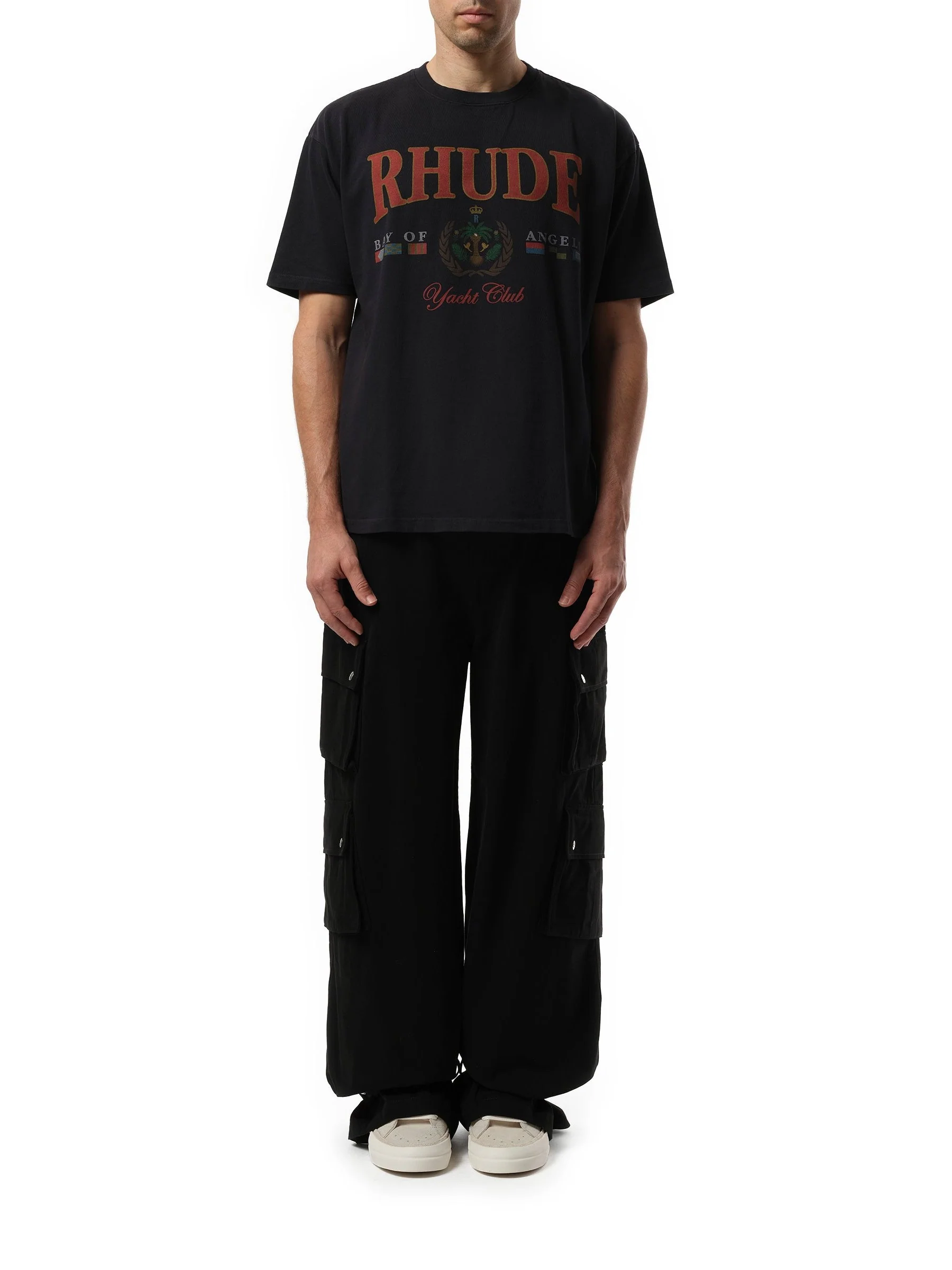 Bay of Angels Yacht T-Shirt in Vintage Black - Image 4
