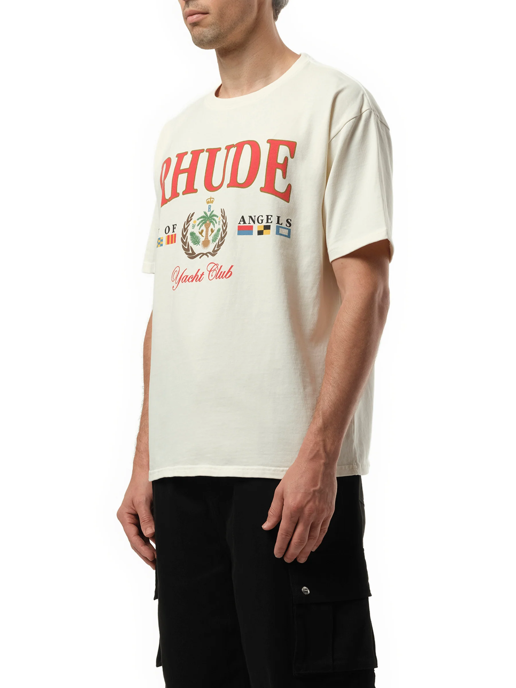 Bay of Angels Yacht T-Shirt in Vintage White - Image 5
