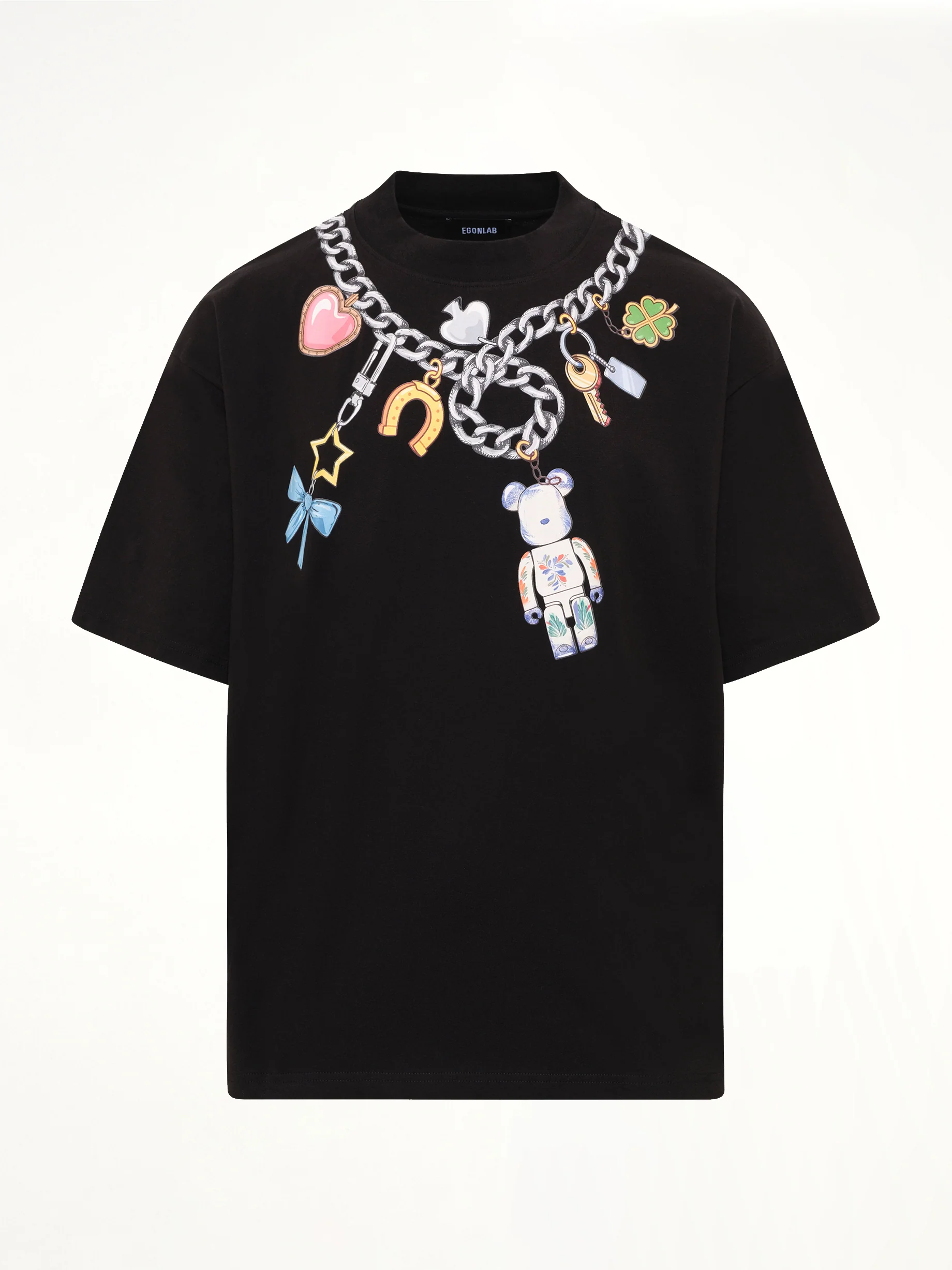 Bearbrick Print Cotton T-Shirt in Black - Image 2