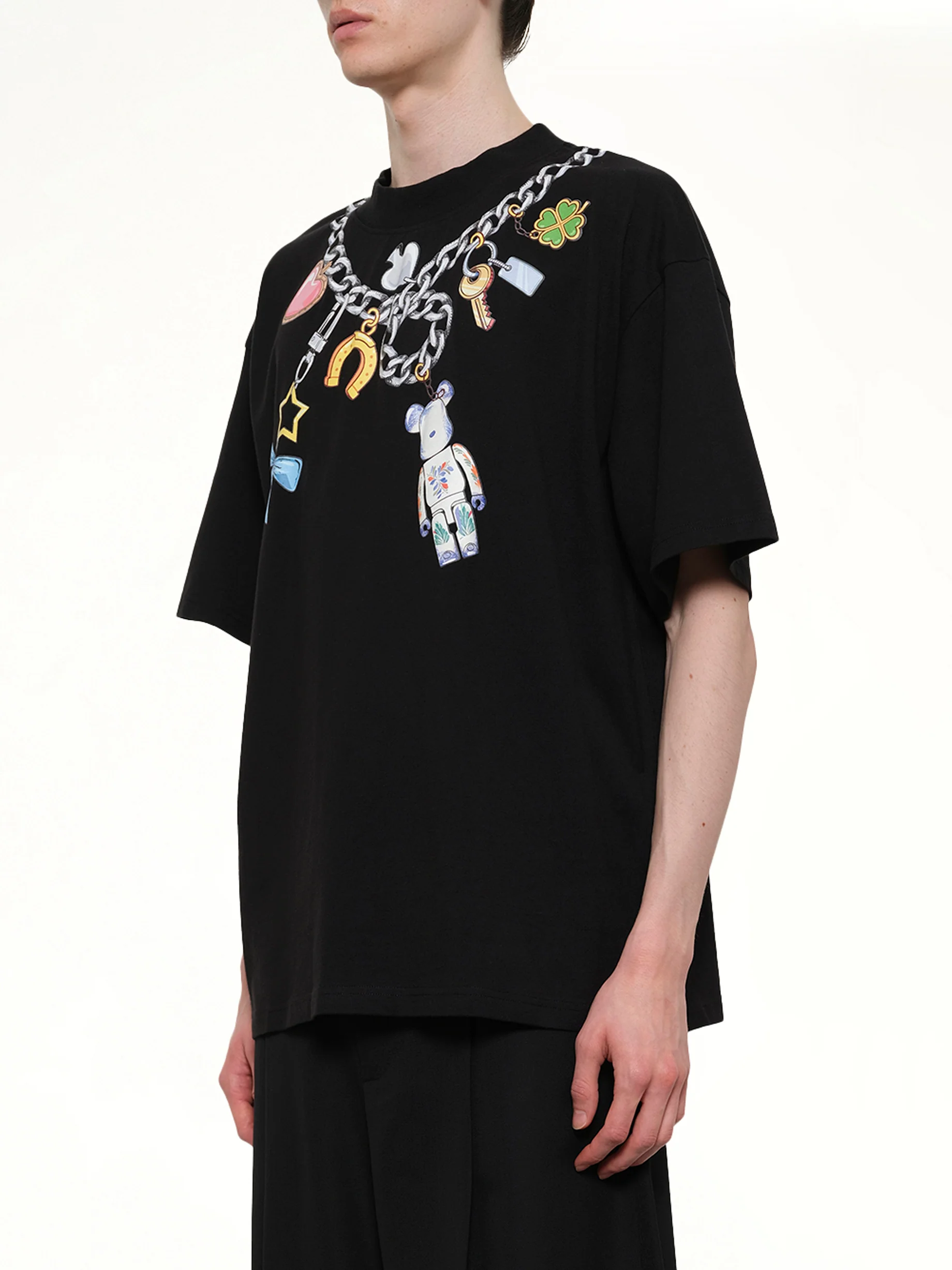 Bearbrick Print Cotton T-Shirt in Black - Image 3