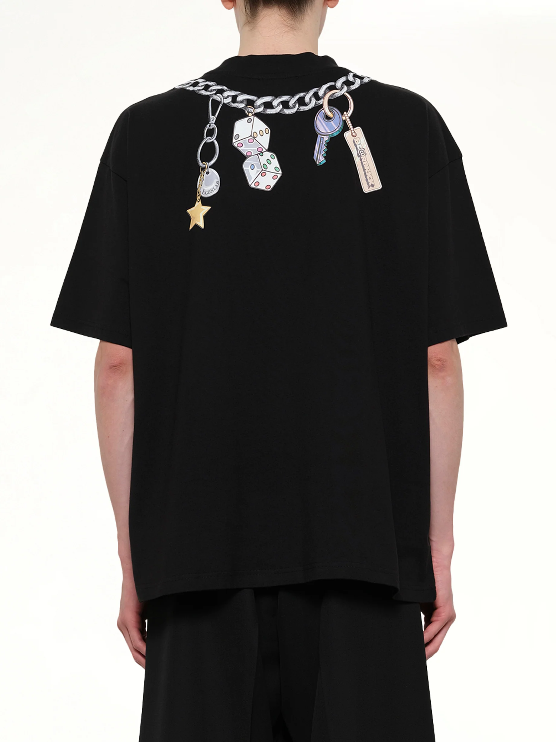 Bearbrick Print Cotton T-Shirt in Black - Image 5