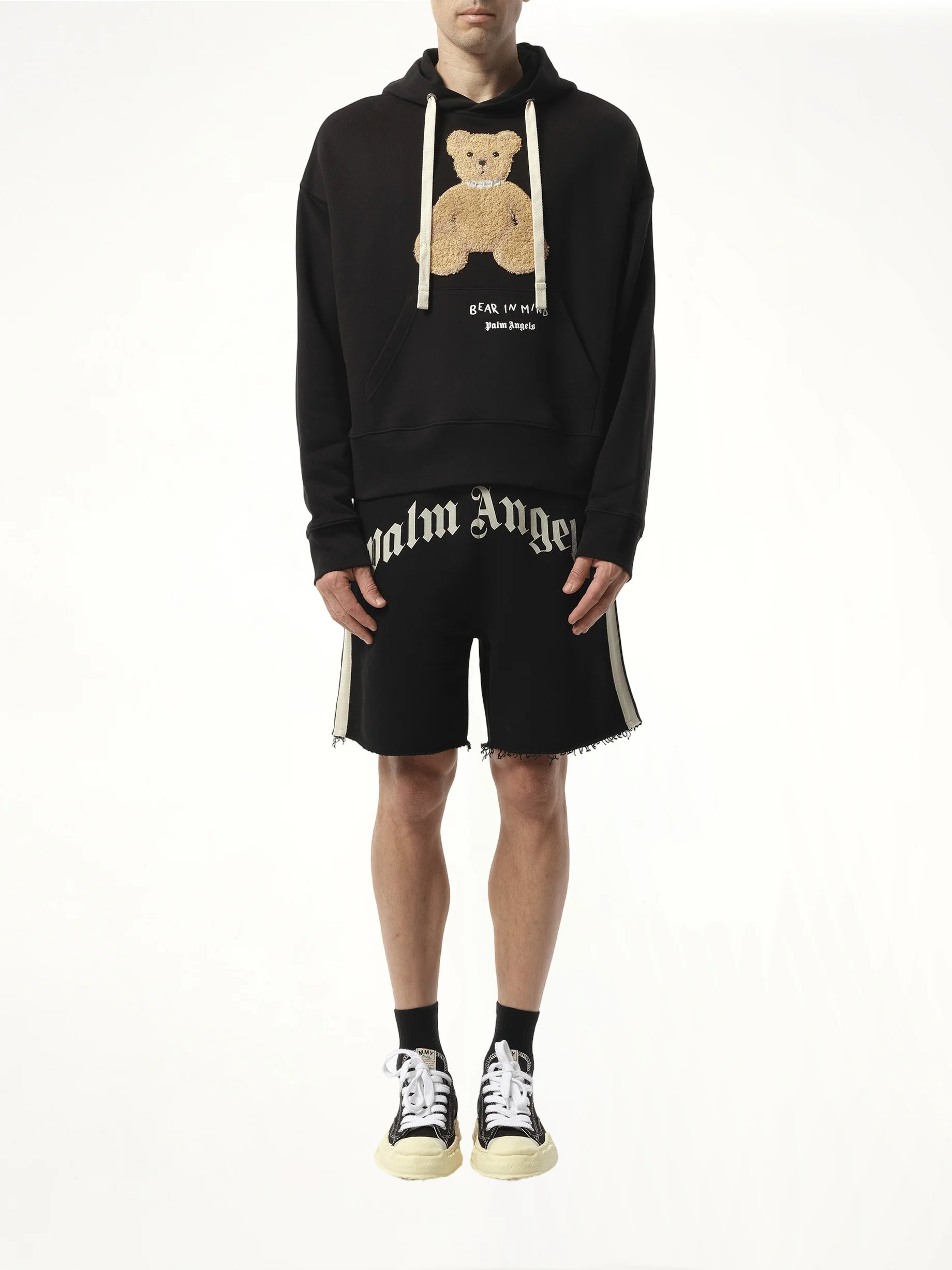 Bear in Mind Over Hoodie in Black/Brown - Image 4