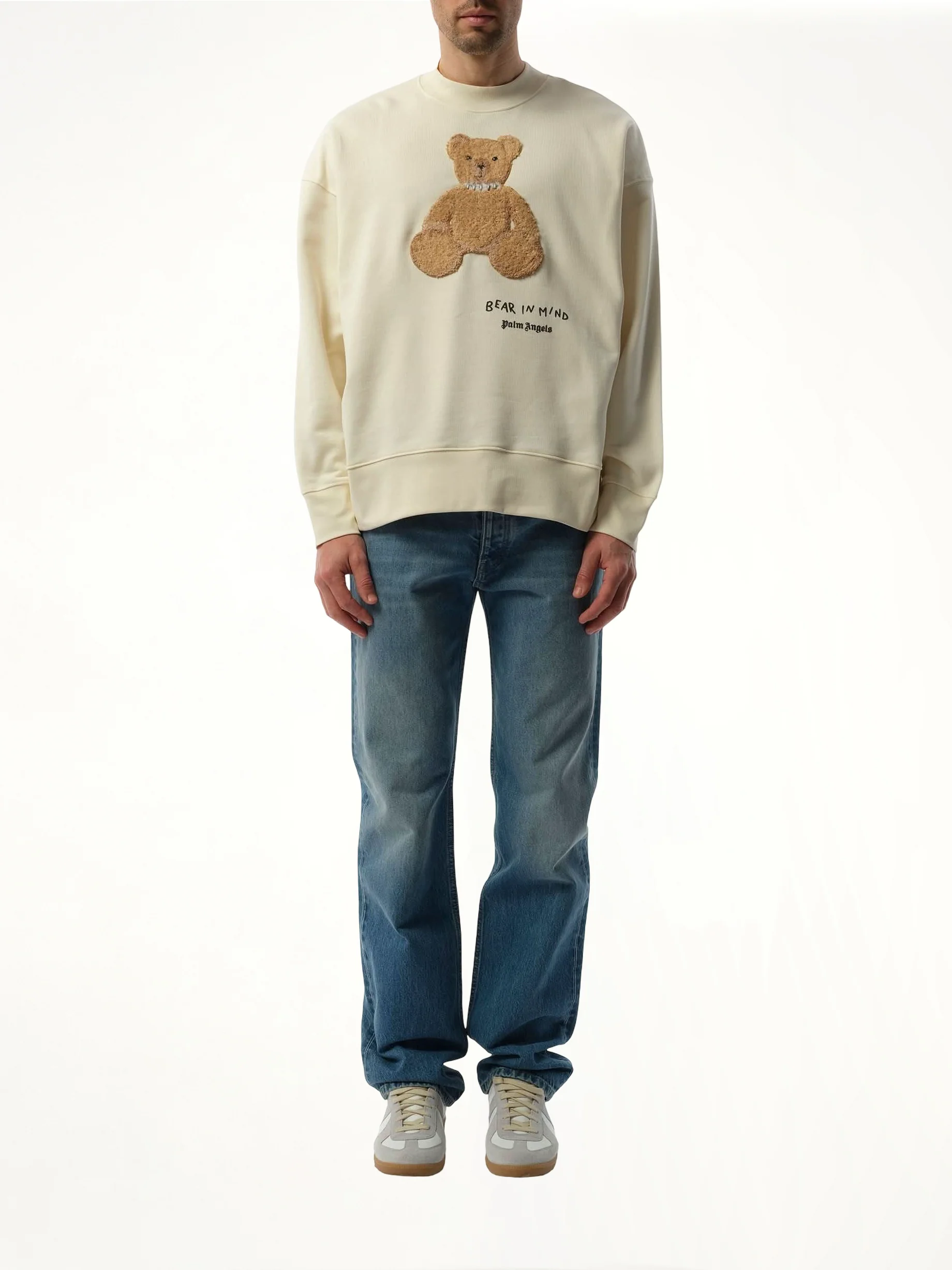 Bear in Mind Sweatshirt in Off White/Brown - Image 4